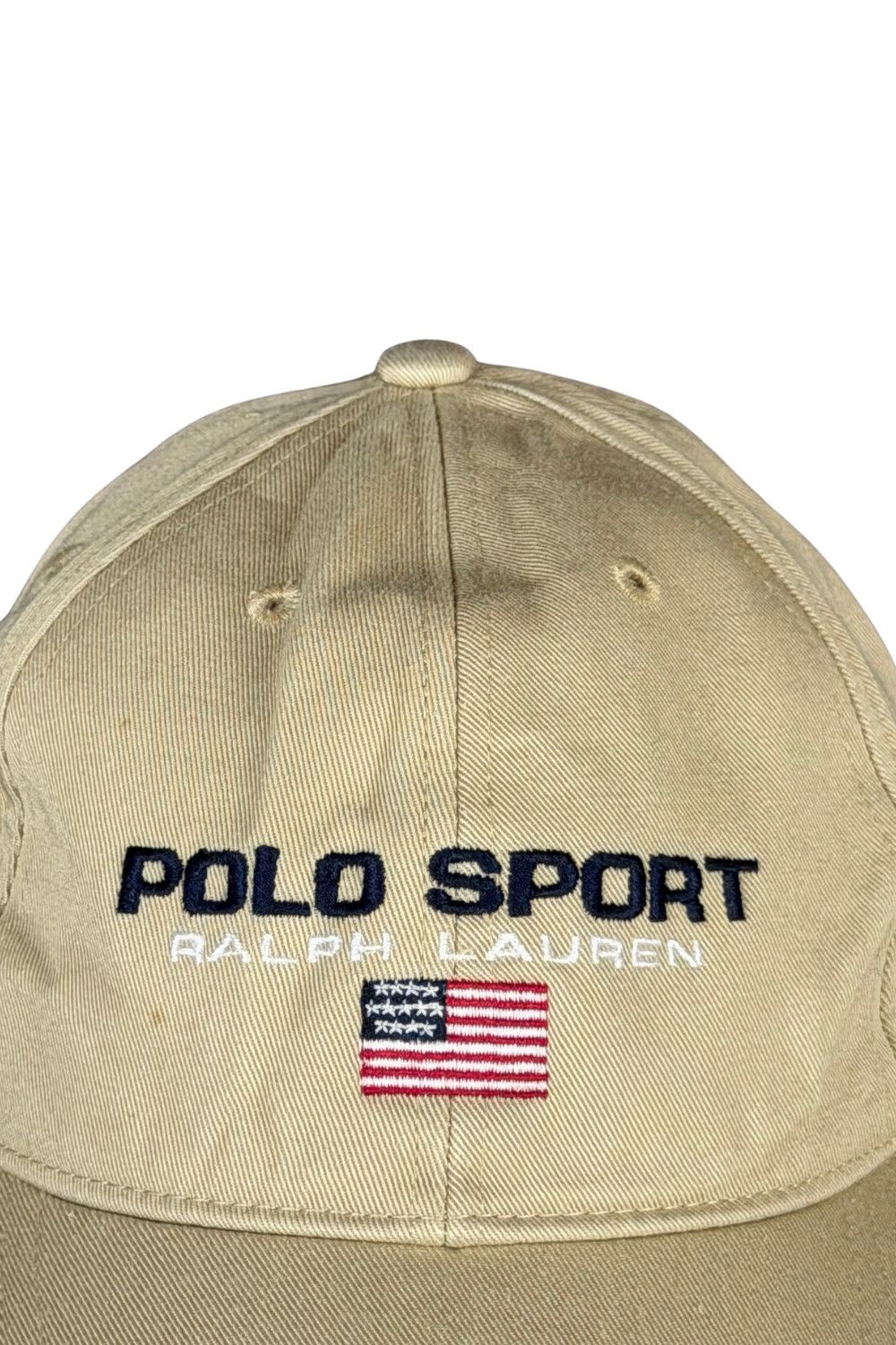 Polo Ralph Lauren Vintage Polo Sport Ralph Lauren USA Flag Cap Khaki Strapback Size ONE SIZE - 8 Thumbnail
