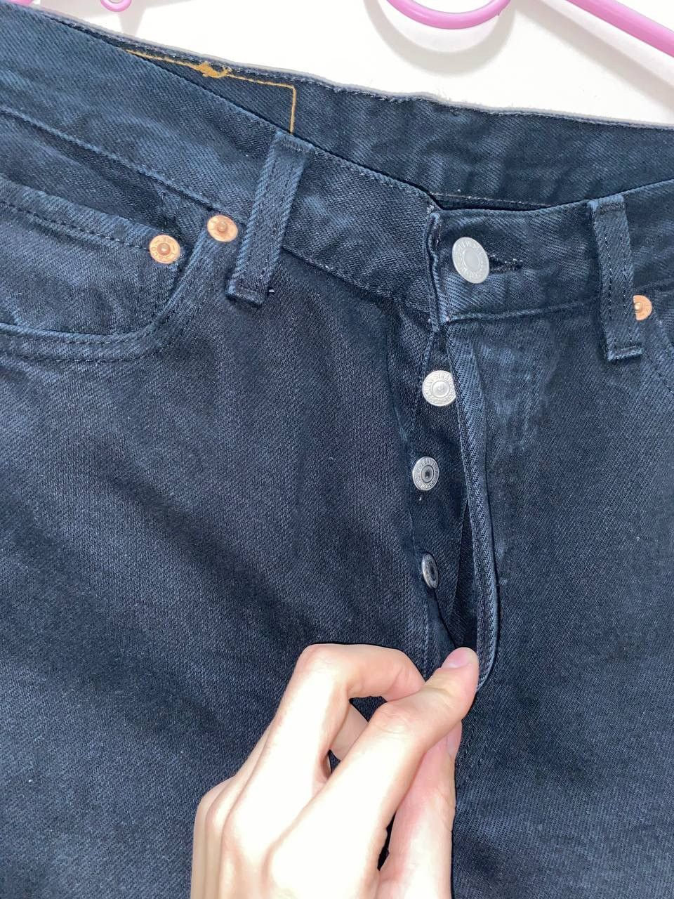 Levi's × Vintage Vintage Levi's 501 Jeans Distressed Faded Black Denim Size US 32 / EU 48 - 4 Thumbnail