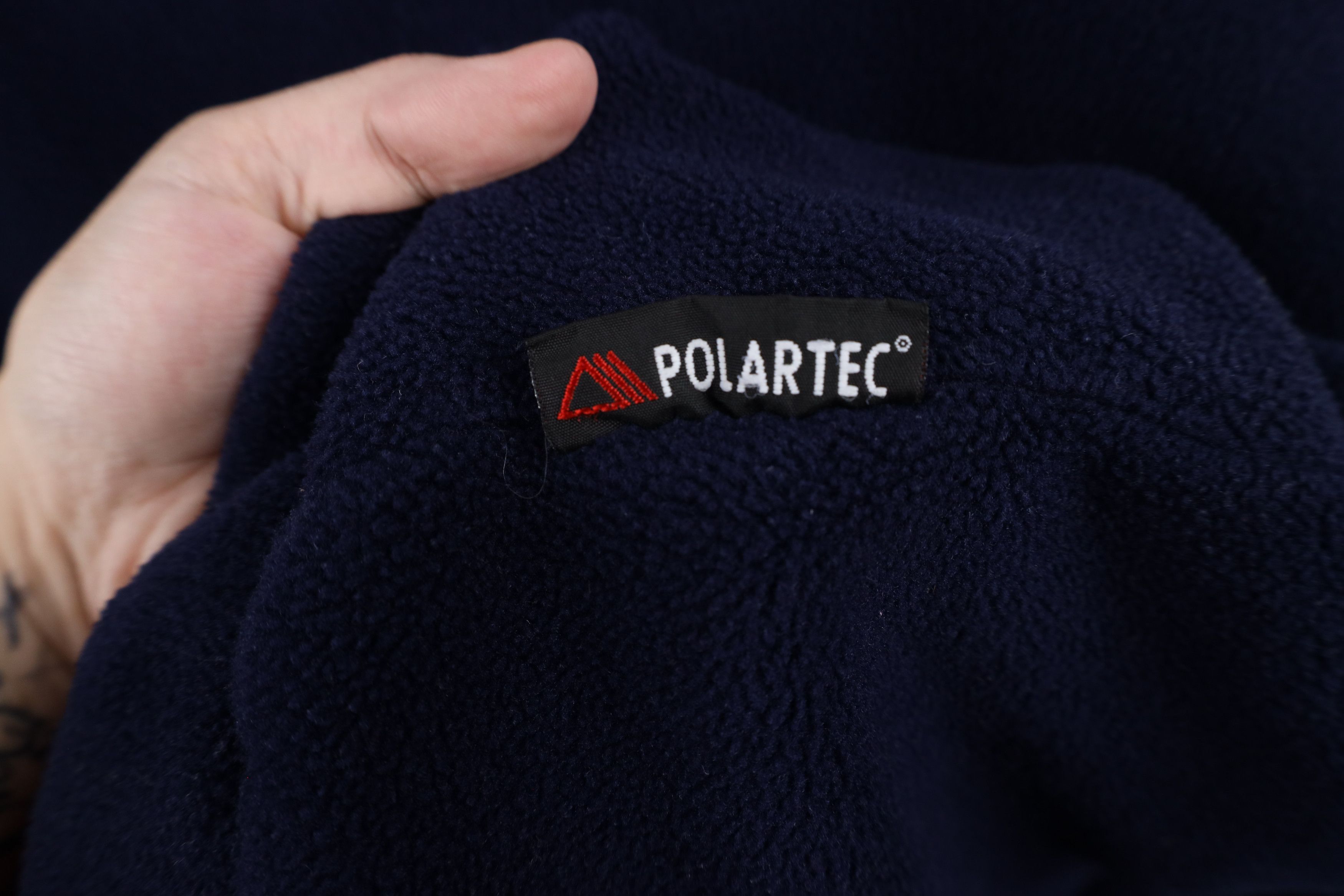 Cabelas × Vintage Vintage 90s Cabelas Fleece Crewneck Sweater Navy Blue Size US XXL / EU 58 / 5 - 6 Thumbnail