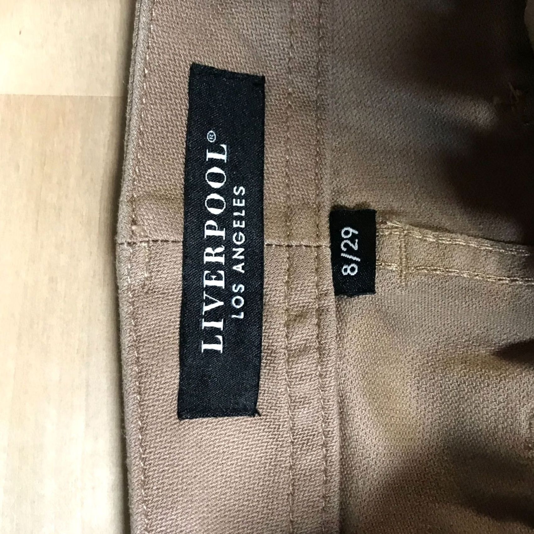 Vintage LIVERPOOL WOMEN'S Brown Lyocell Blend Pants Size 8/29 Size 30" / US 8 / IT 44 - 7 Thumbnail