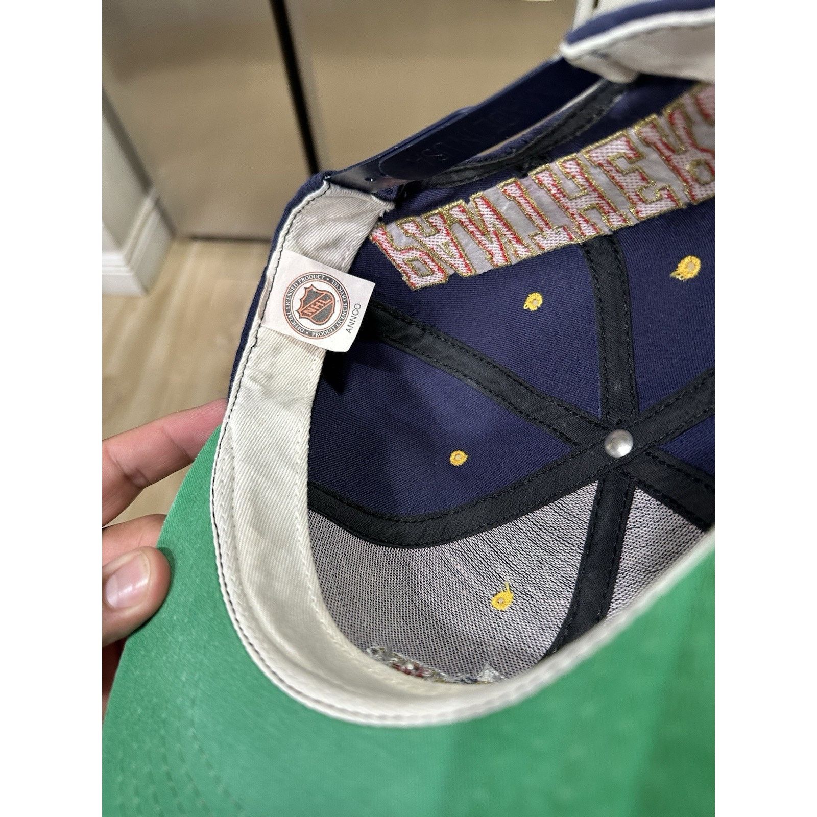 & Other Stories VINTAGE 90s Florida Panthers NHL ANNCO Blockhead Snapback Size ONE SIZE - 6 Thumbnail