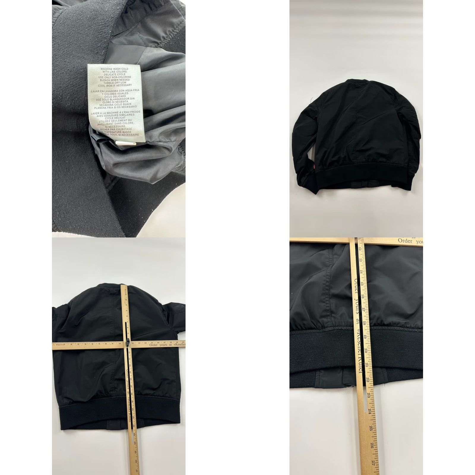 Levi's Levi’s Jacket Womens Small Black Bomber Jacket Full Zip Polyester Stretch Regular Fit Long Sleeve Casual Fall Winter Mens Womens? Size S / US 4 / IT 40 - 8 Thumbnail