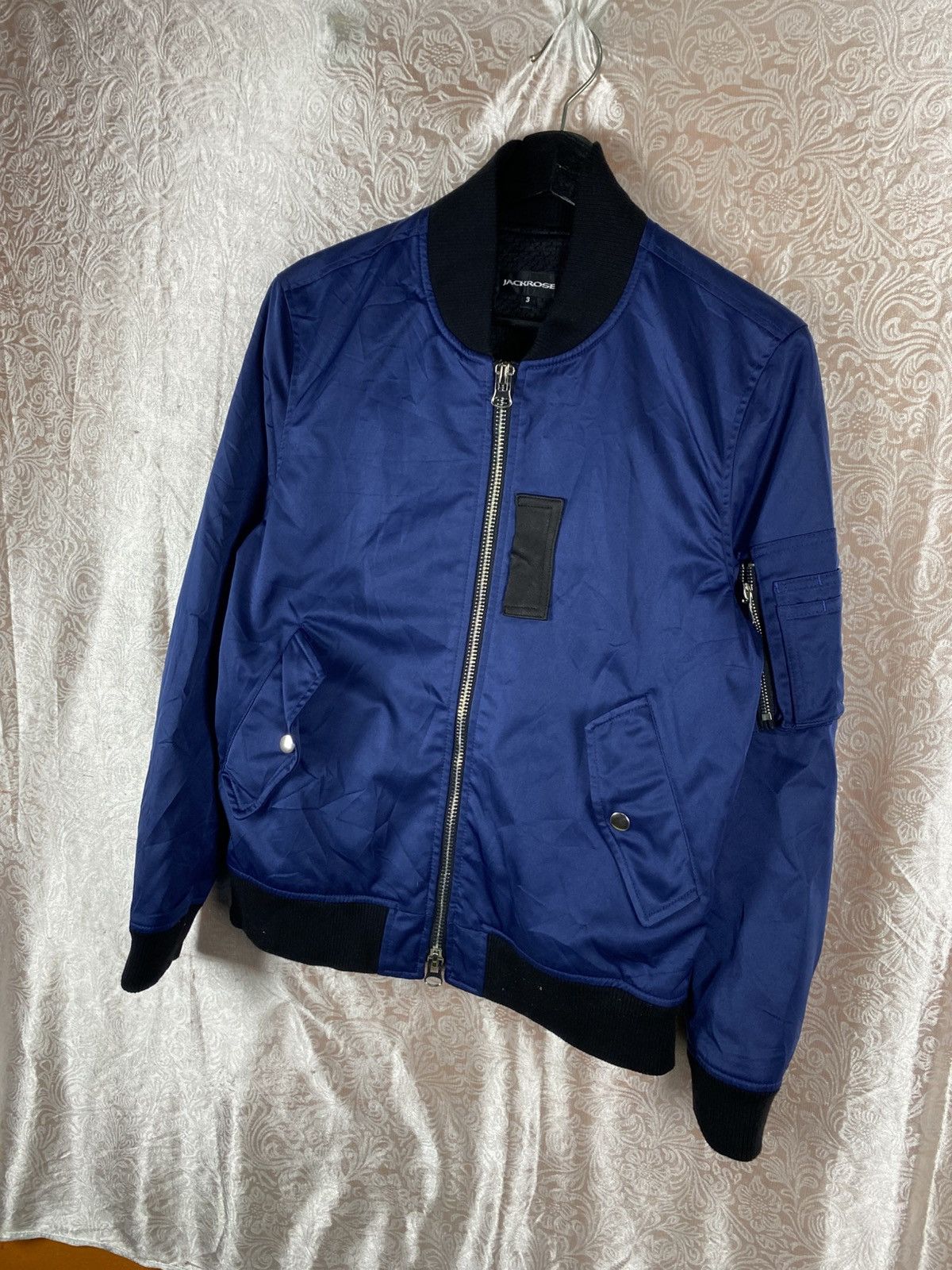 JACKROSE Jackrose Blue MA-1 Bomber Minimal Flight Jacket Size US M / EU 48-50 / 2 - 4 Thumbnail