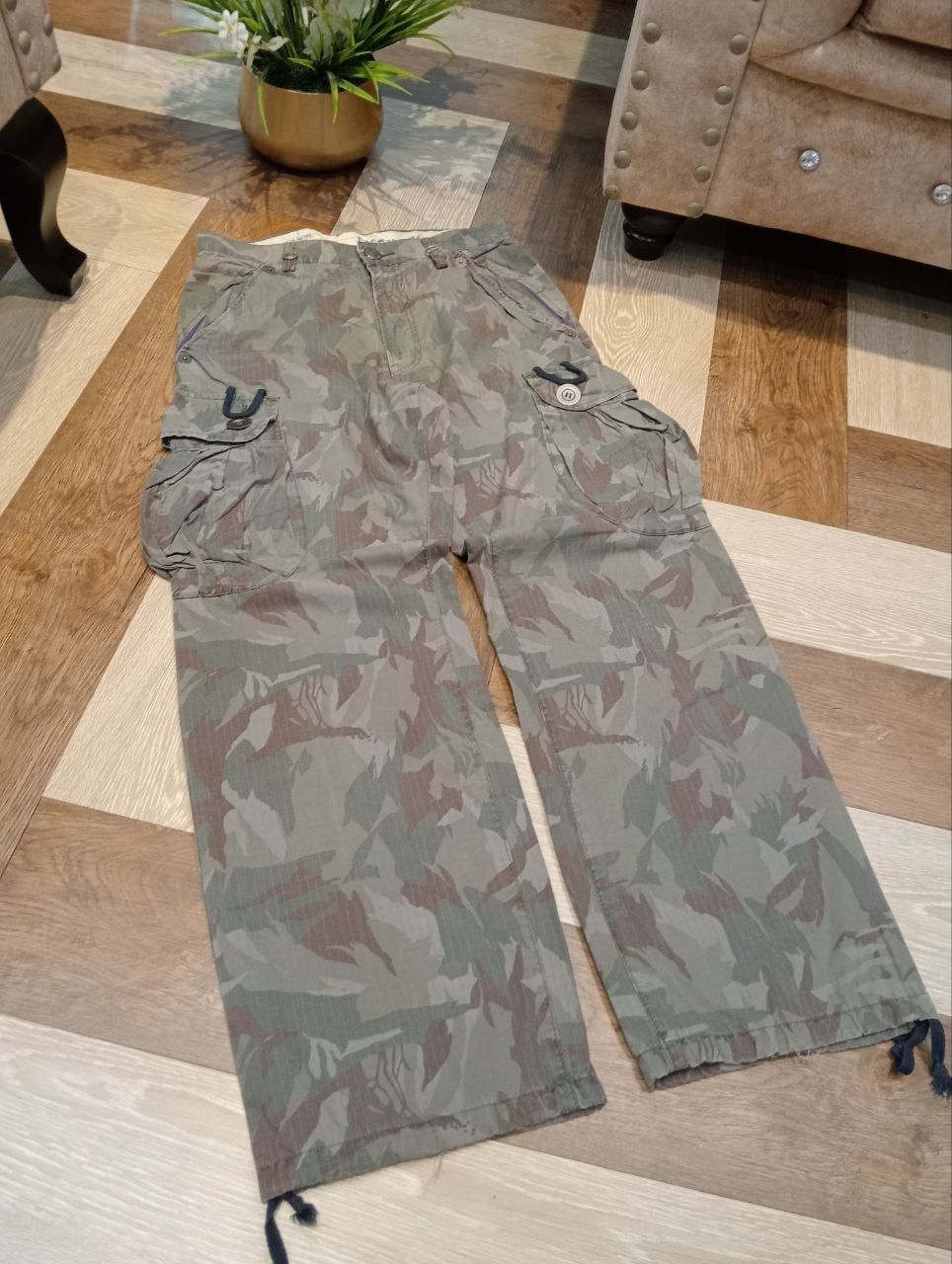 PPFM VINTAGE PPFM JAPAN CAMO PARACHUTE CARGO PANTS Size US 29 - 3 Thumbnail
