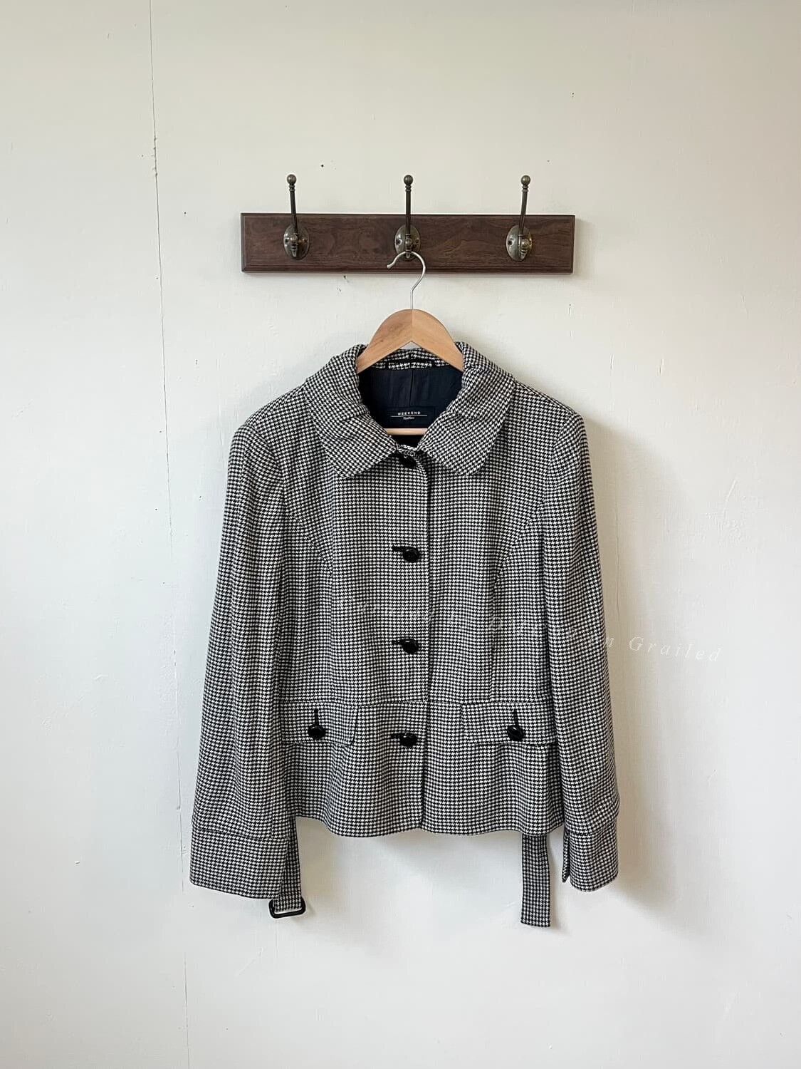 Max Mara Max Mara Wool Houndstooth Coat Size M / US 6-8 / IT 42-44 - 1 Thumbnail