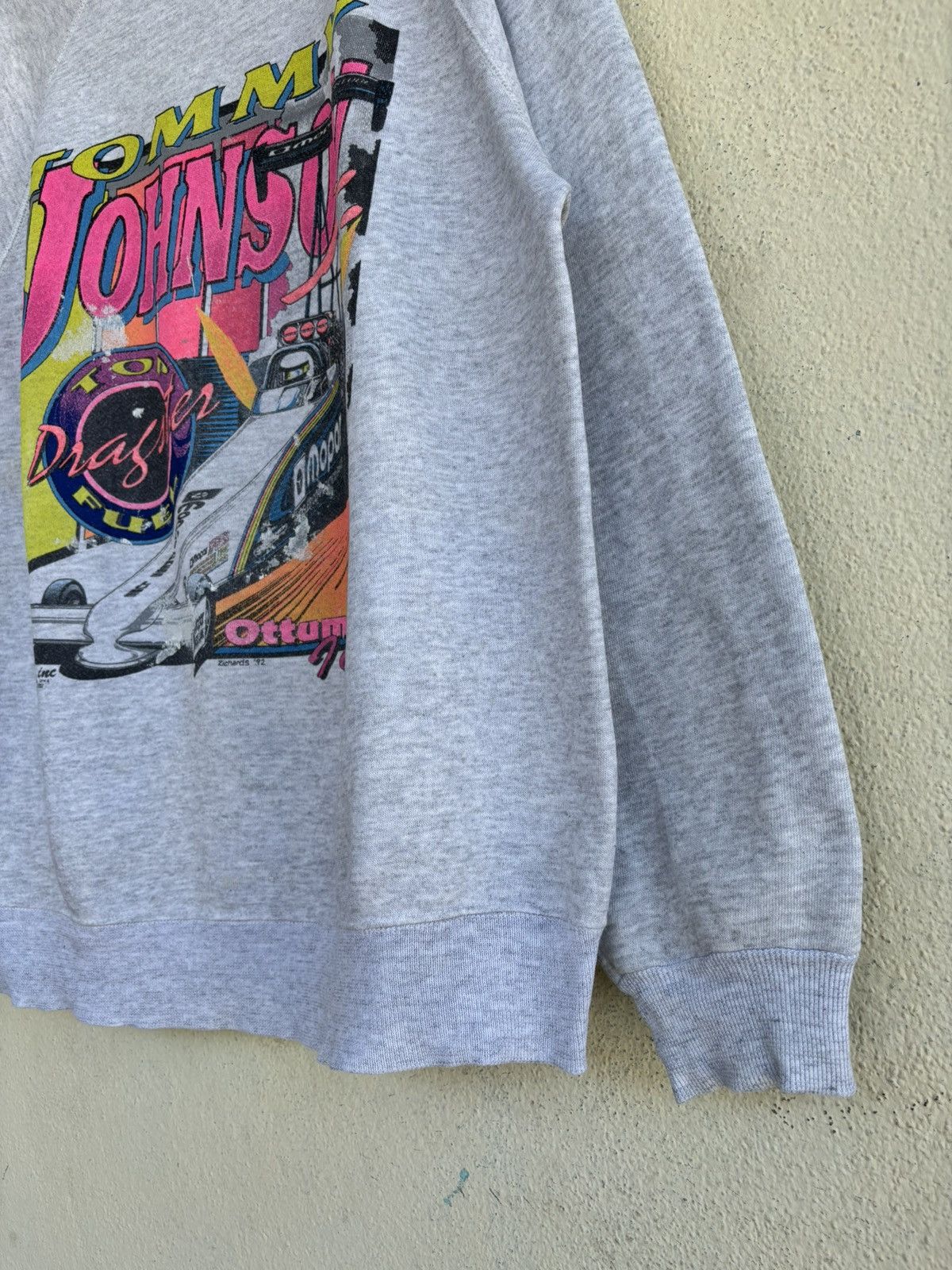 NASCAR × Vintage Vintage 90’s Tommy Johnson Jr. Top Fuel Dragster Sweatshirt Size US XL / EU 56 / 4 - 5 Thumbnail