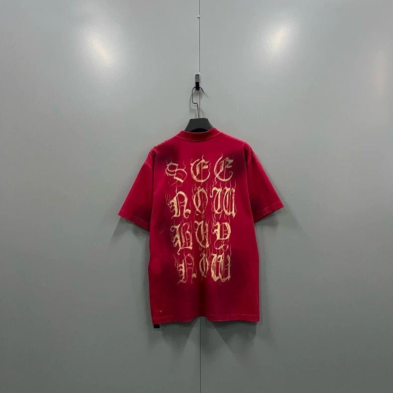 Balenciaga Balenciaga Devanagari Letter Worn Short Sleeve Size US XS / EU 42 / 0 - 2 Thumbnail