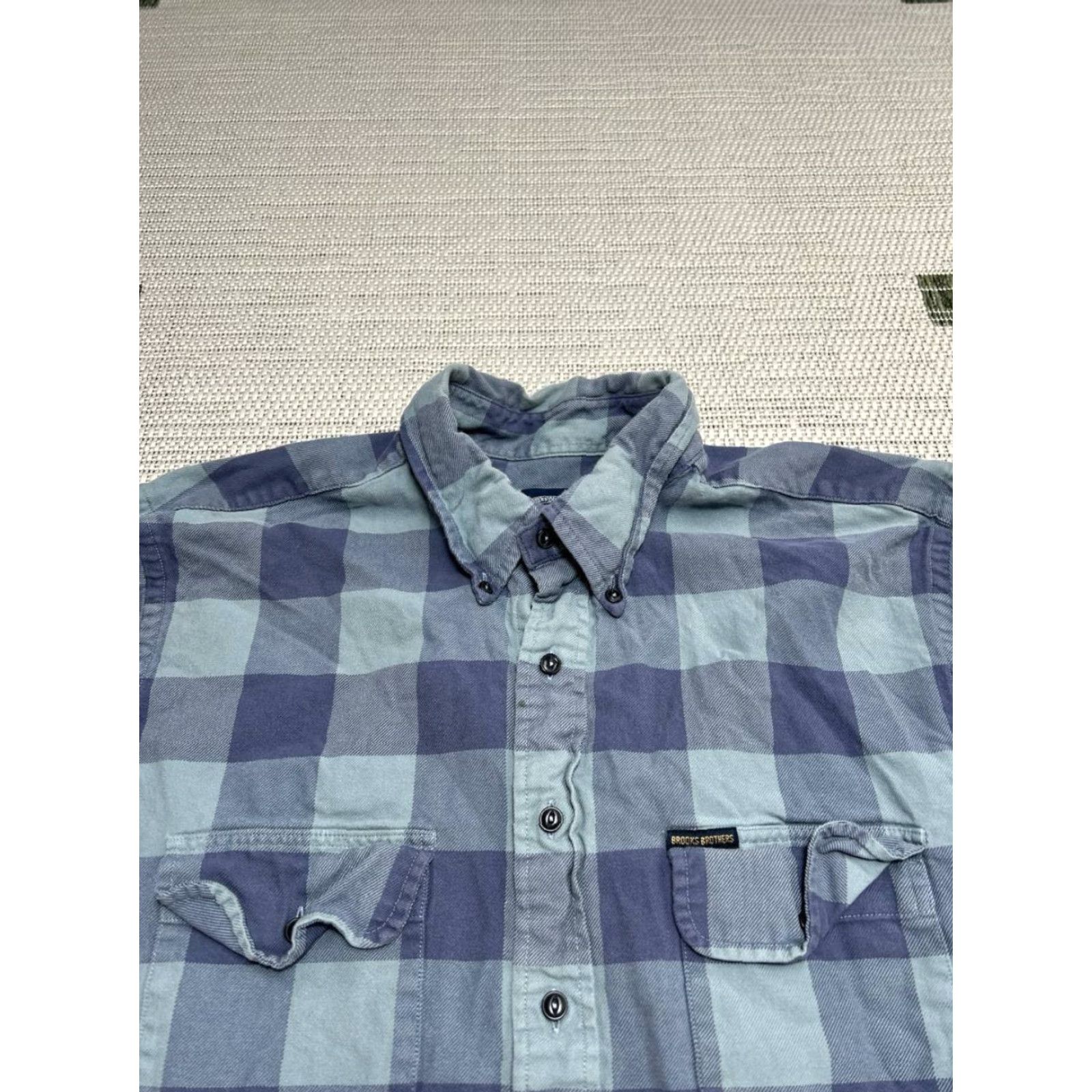 Brooks Brothers VINTAGE Brooks Brothers The Original Polo Shirt Mens XL Blue Cotton Flannel Button Down Size US XL / EU 56 / 4 - 3 Thumbnail