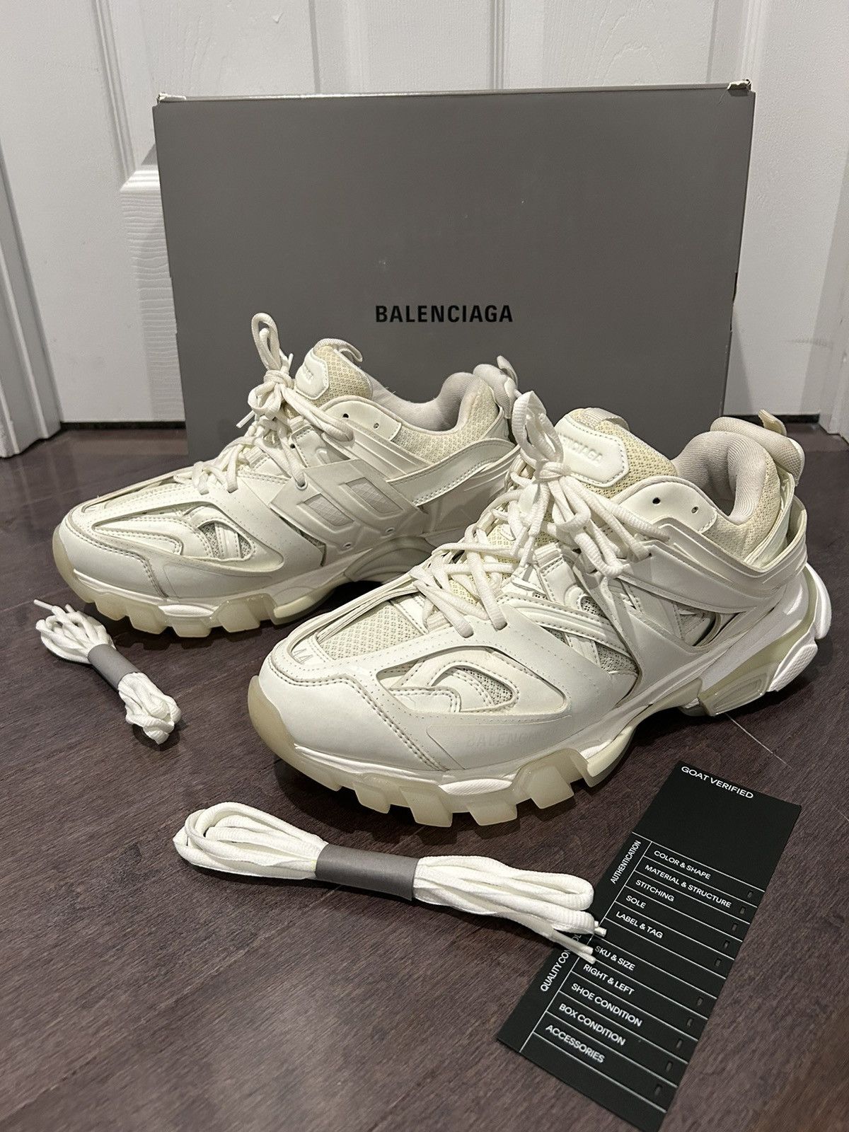 Balenciaga Balenciaga track white GLOW IN DARK og all size 44 | Grailed