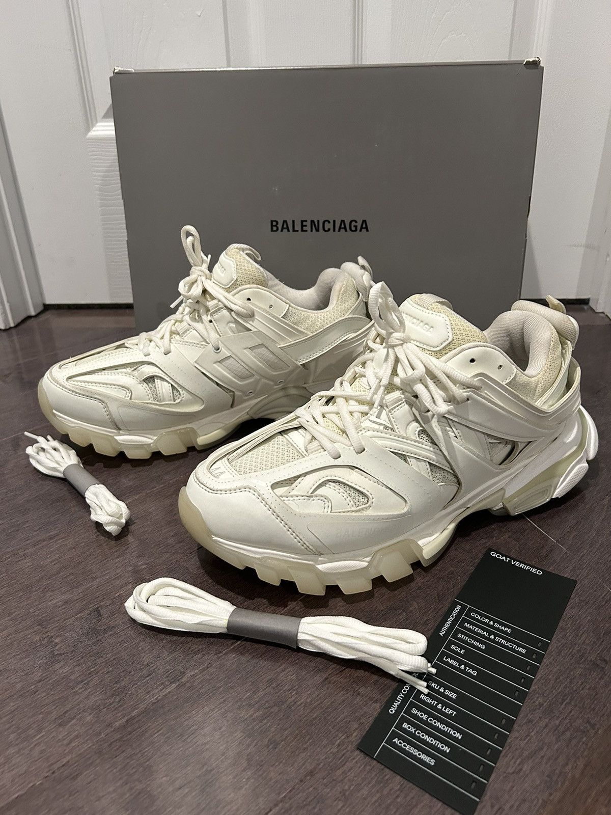 Balenciaga Balenciaga track white GLOW IN DARK og all size 44 Grailed