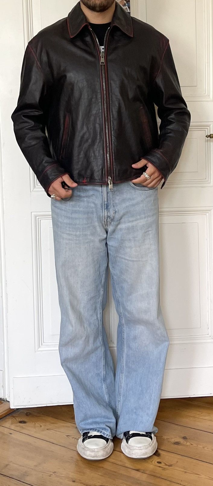 Designer × Genuine Leather 1/1 leather jacket sample made in Italy Size US M / EU 48-50 / 2 - 2 Thumbnail