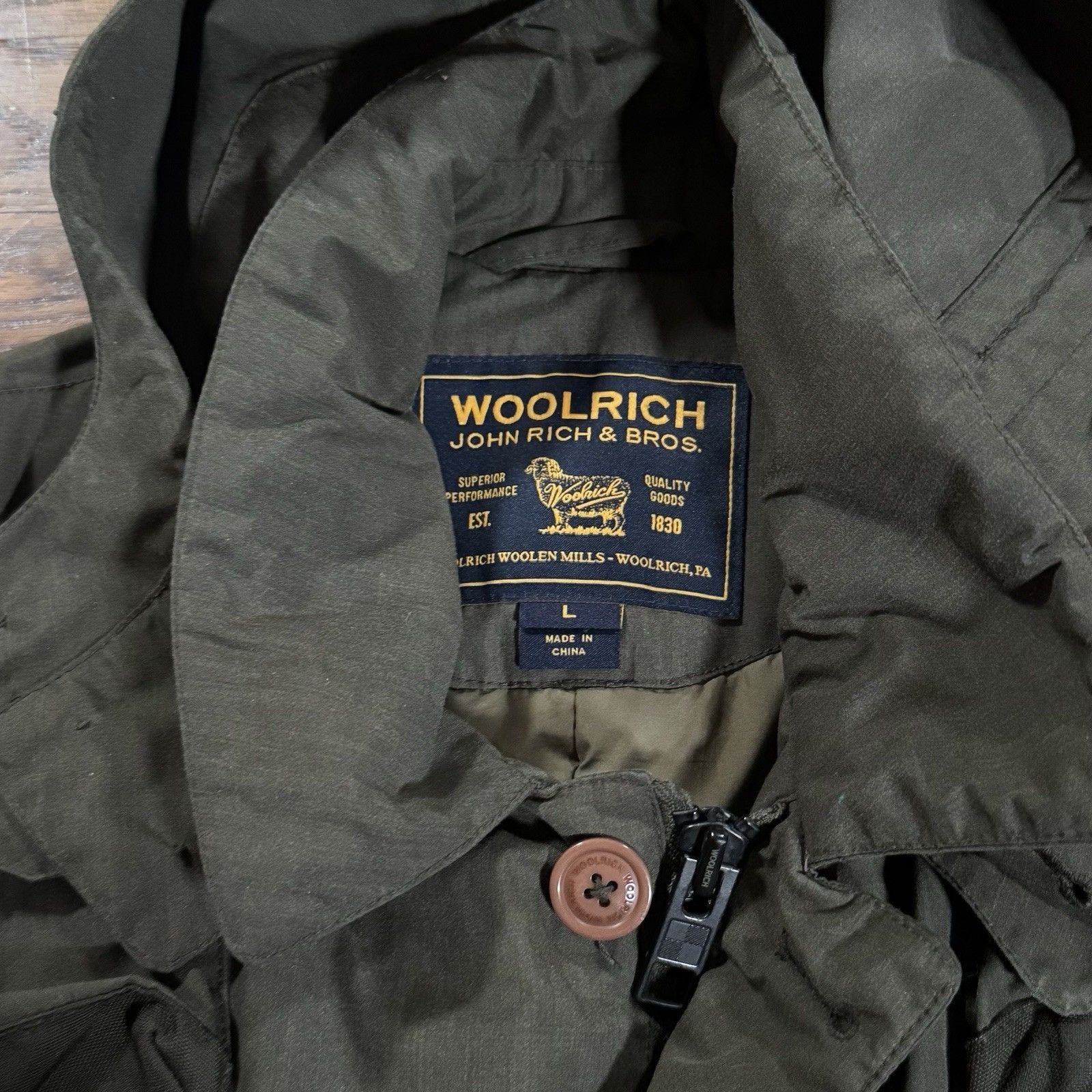Woolrich Woolen Mills Mens Woolrich Olive Green Tactical Parka Jacket Large Size US L / EU 52-54 / 3 - 2 Thumbnail