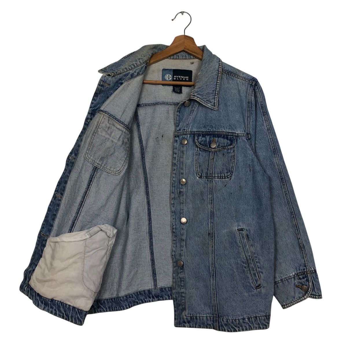 Japanese Brand 📌Vintage Biker Denim Jacket Avenue Blues Issey Miyake Size US M / EU 48-50 / 2 - 12 Thumbnail