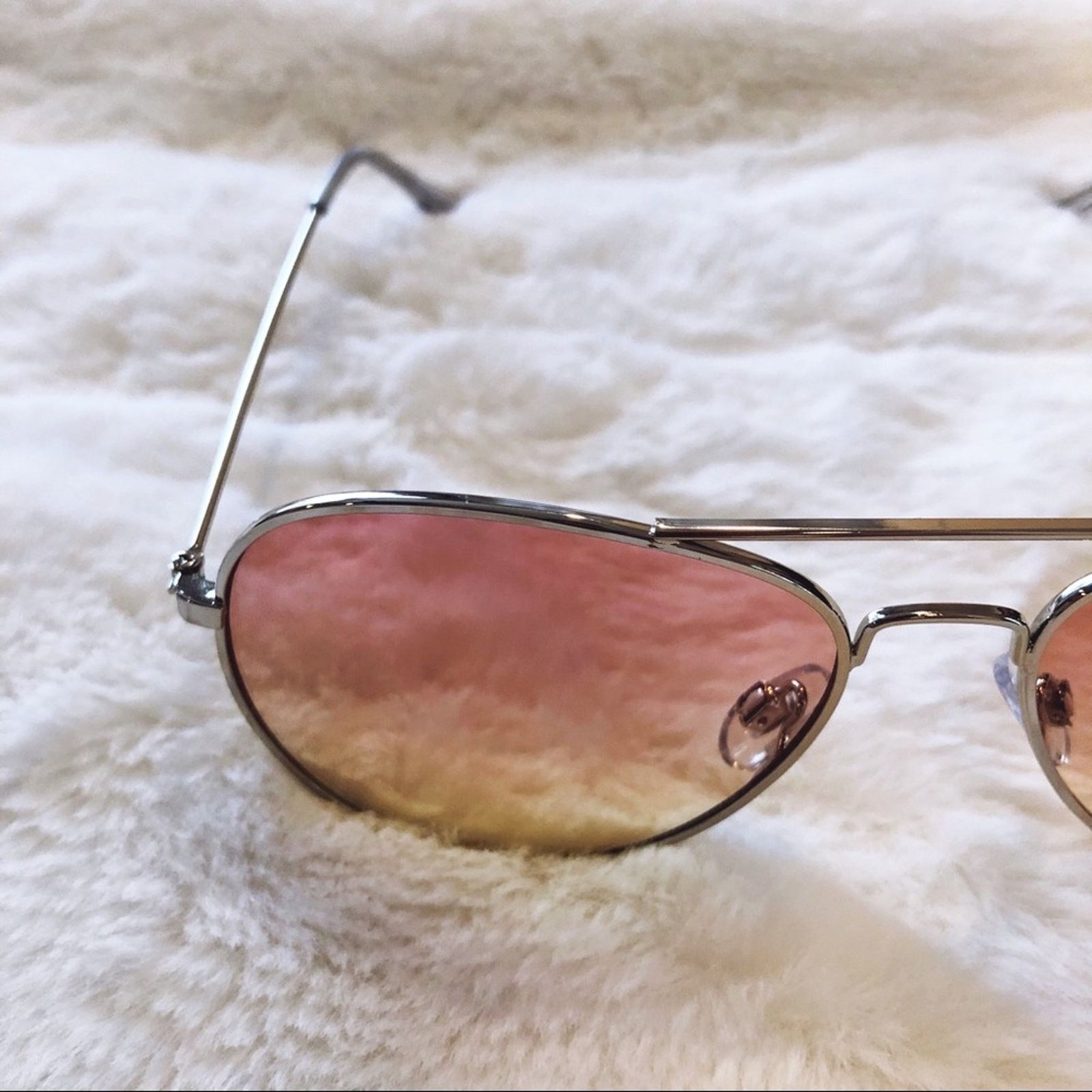 Other Rosalia Pink Yellow Full Rim Aviator Sunglasses Size ONE SIZE - 6 Thumbnail