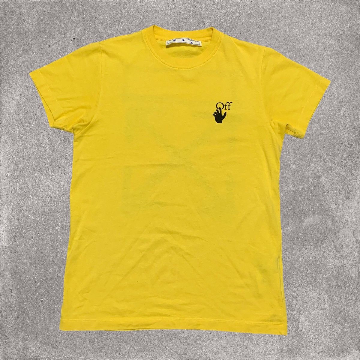 Off-White Off White Small Graffiti Arrows Yellow Tee Virgil Abloh Size US S / EU 44-46 / 1 - 2 Thumbnail