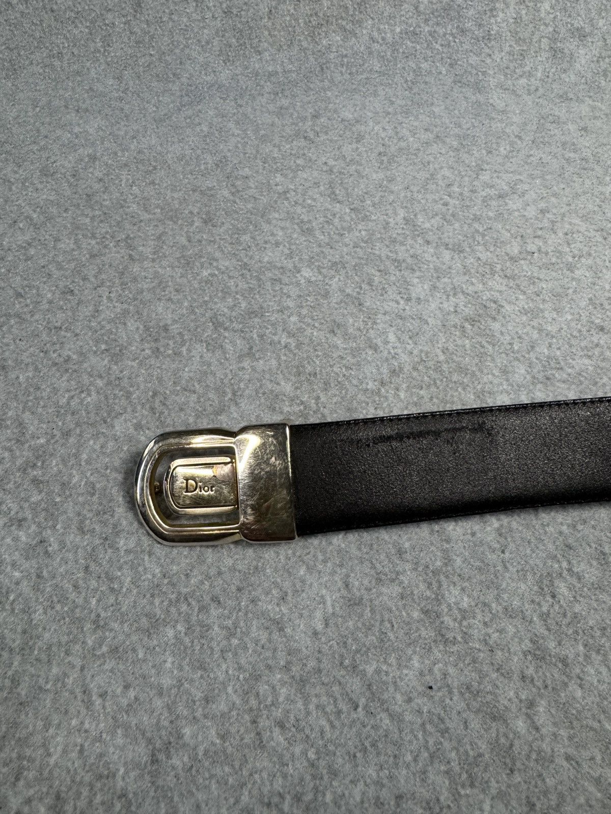 Dior Vintage Christian Dior Logo Buckle Black Leather Belt Unisex Size ONE SIZE - 5 Thumbnail