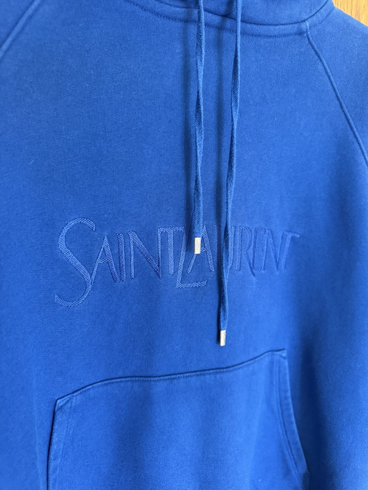 Saint Laurent Paris $1.5k FW23 Saint Laurent logo blue hoodie Grail L Size US L / EU 52-54 / 3 - 2 Thumbnail
