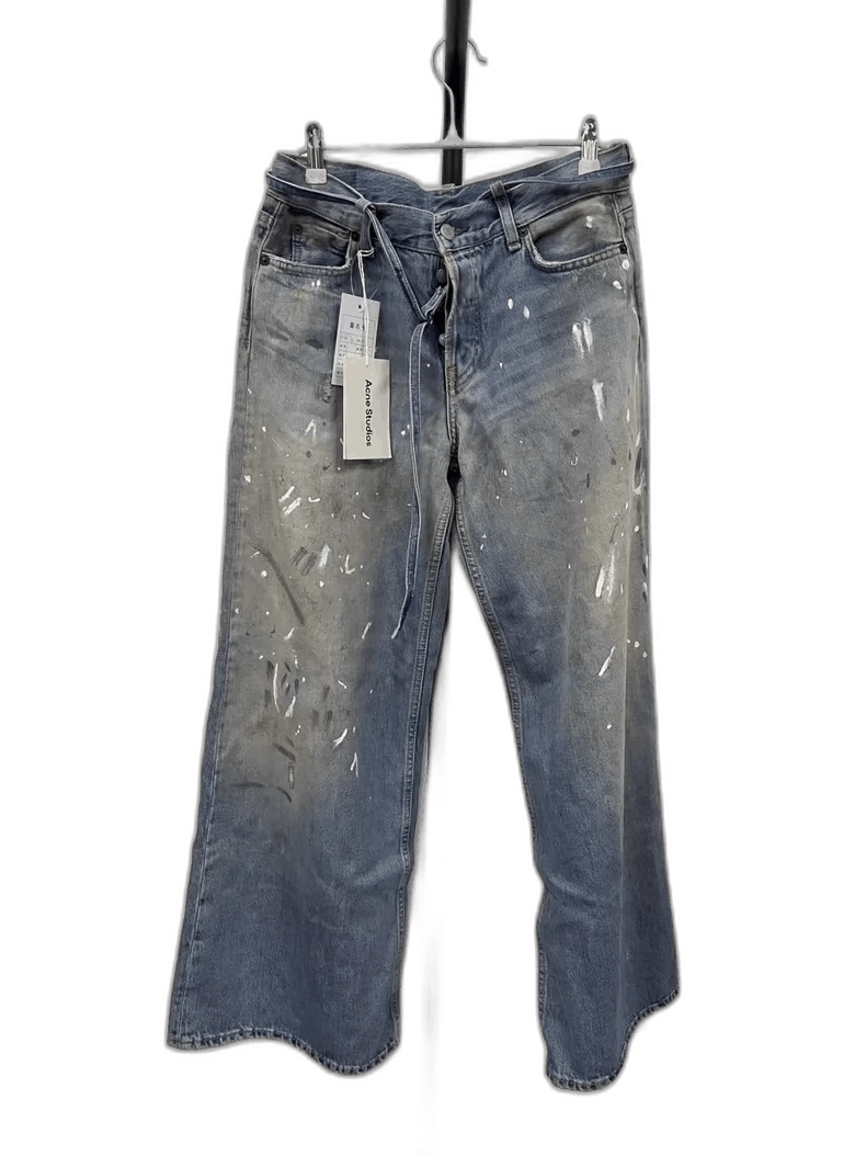 Acne Studios Acne Studios Wide-Leg Distressed Denim Pants-yf Size US 34 / EU 50 - 1 Thumbnail