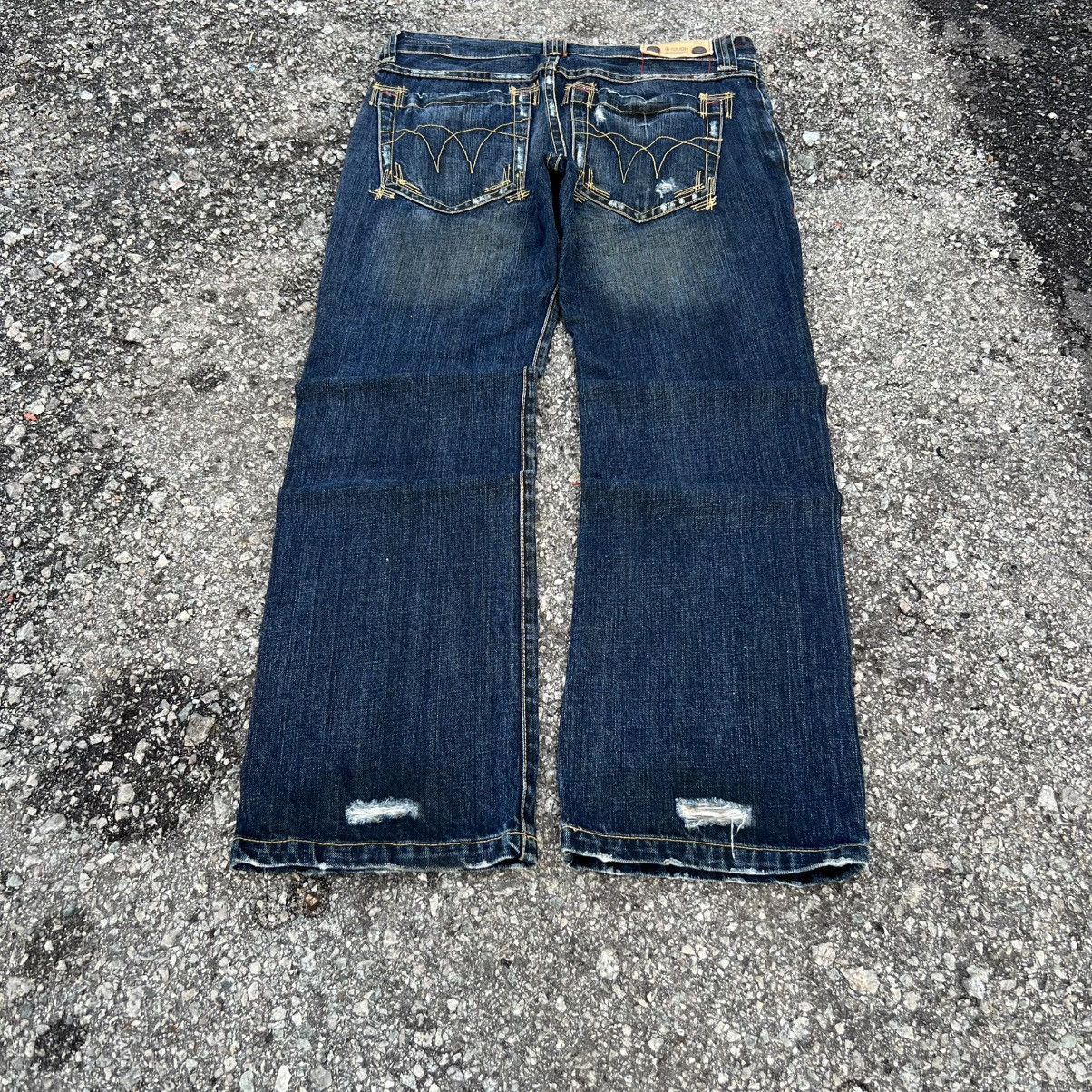 If Six Was Nine “TOUGH JEANSMITH” BOHAM MILITARY STYLE DISTRESSED JEANS Size US 36 / EU 52 - 18 Thumbnail