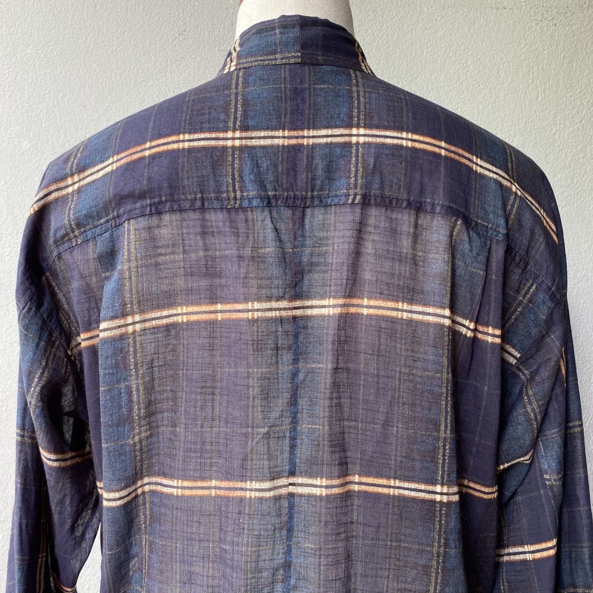 Isabel Marant Etoile ISABEL MARANT ETOILE Navy Plaid Open-Front Shirt Size XXS / US 00 / IT 34 - 17 Thumbnail
