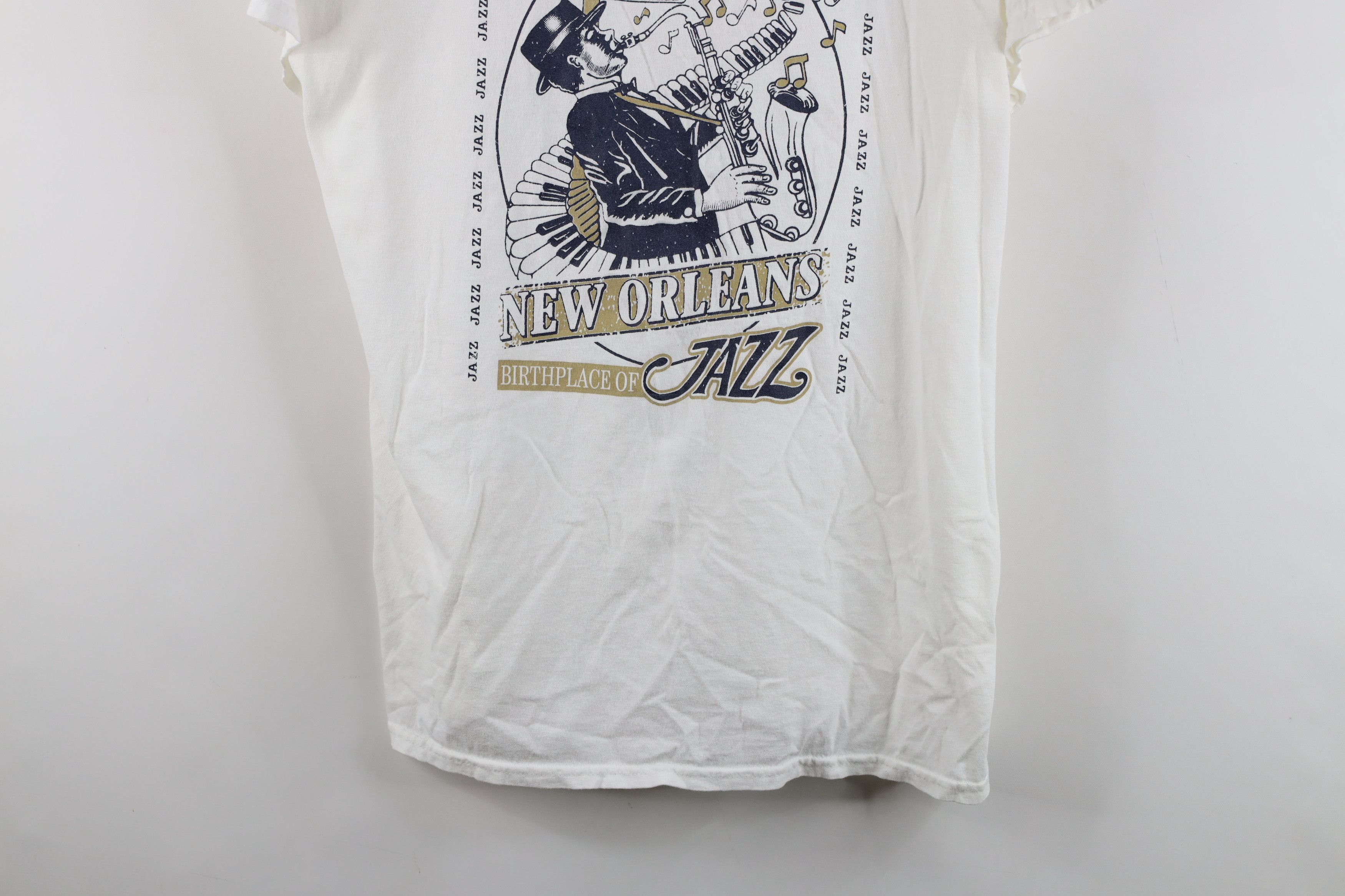 Vintage Vintage 90s Y2k Streetwear New Orleans Jazz Music T-Shirt Size US L / EU 52-54 / 3 - 3 Thumbnail