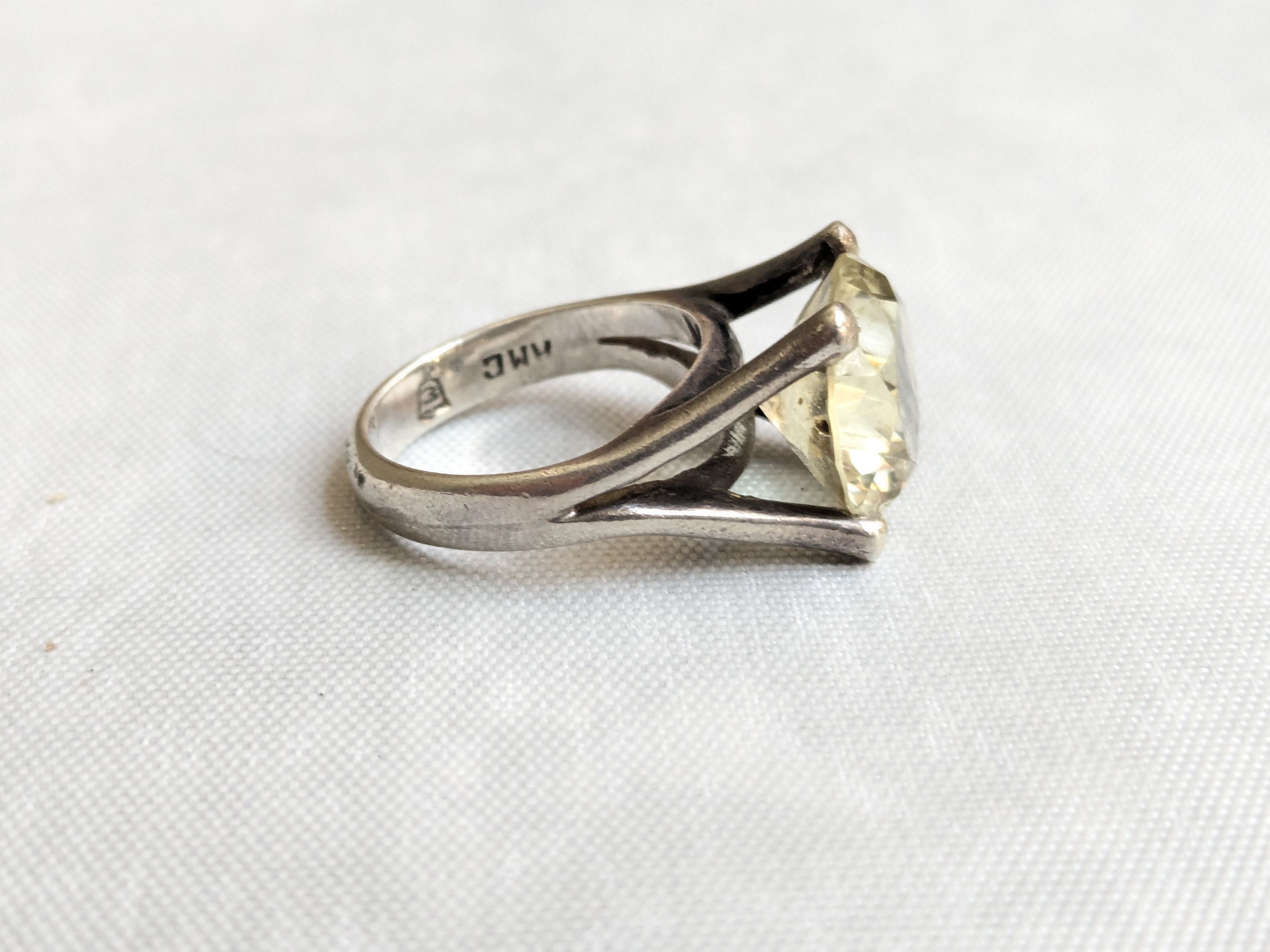 Jewelry Vintage Sterling Silver Yellow Quartz Round 7.25 Mexico Size ONE SIZE - 3 Thumbnail