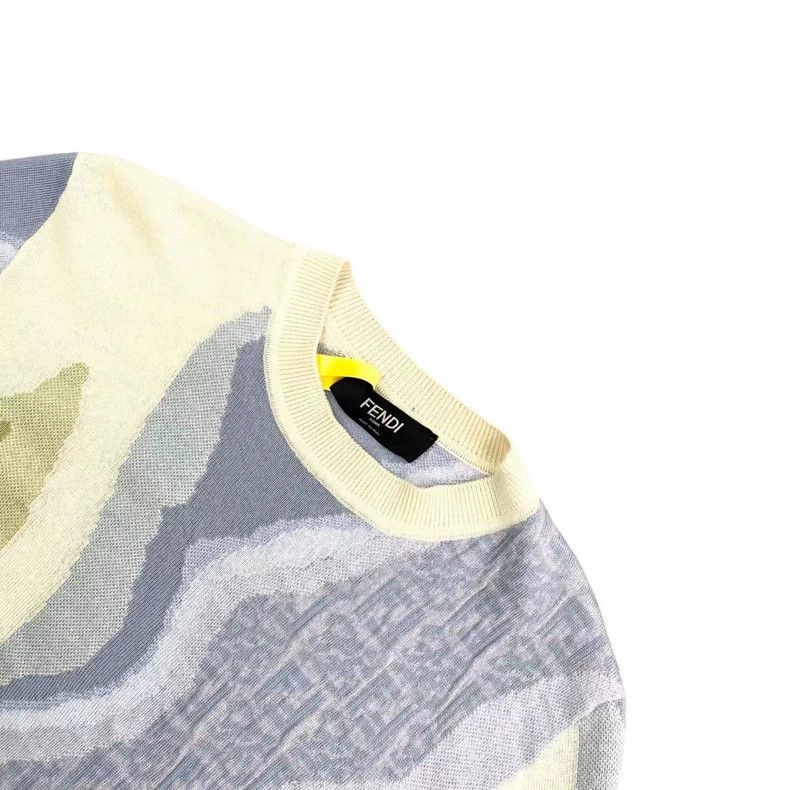 Fendi Fendi Colour-blocked knitted sweater Size US S / EU 44-46 / 1 - 3 Thumbnail
