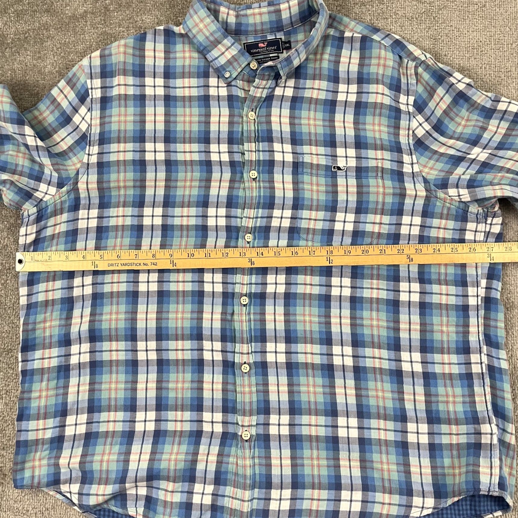 Vineyard Vines Vineyard Vines Tucker Shirt Mens 2XL Slim Fit Blue Plaid Button Up Preppy Shirt Size US XXL / EU 58 / 5 - 6 Thumbnail