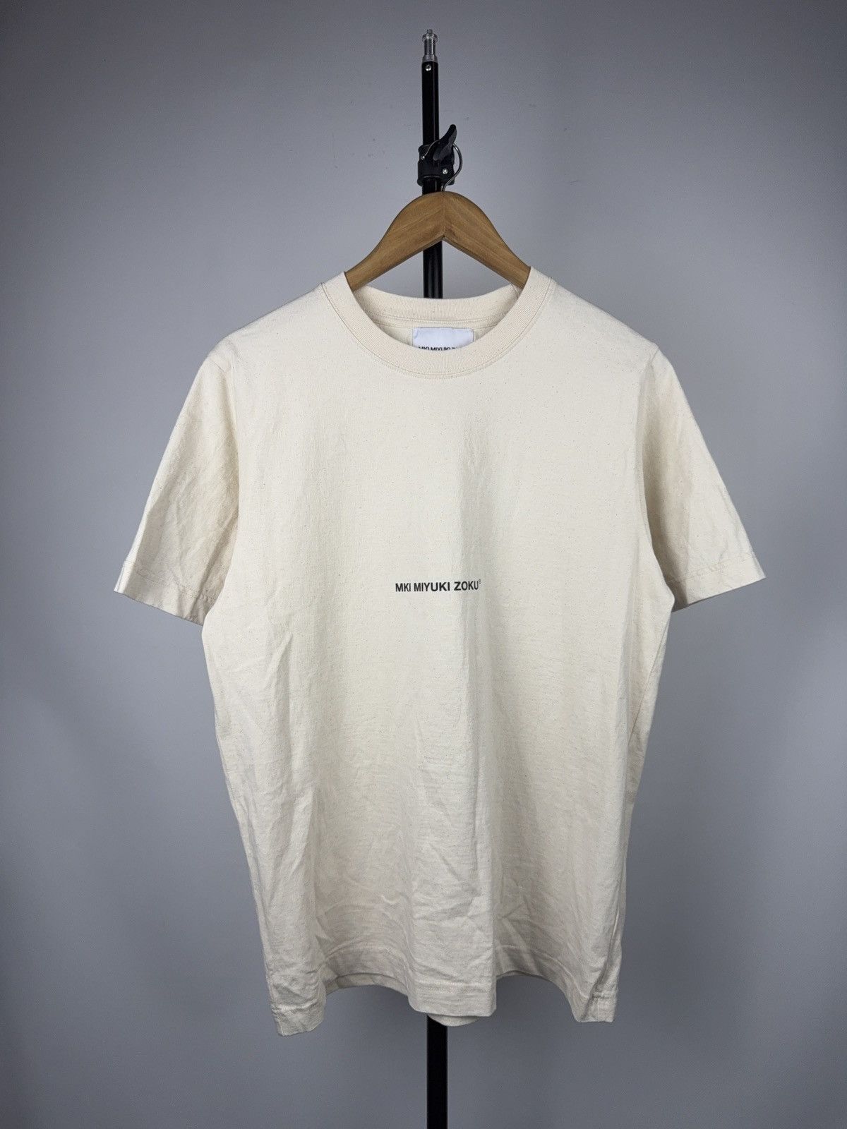 Mki Miyuki Zoku 00s MKI Miyuki Zoku Minimal Logo Organic Cotton T-Shirt Size US S / EU 44-46 / 1 - 1 Thumbnail