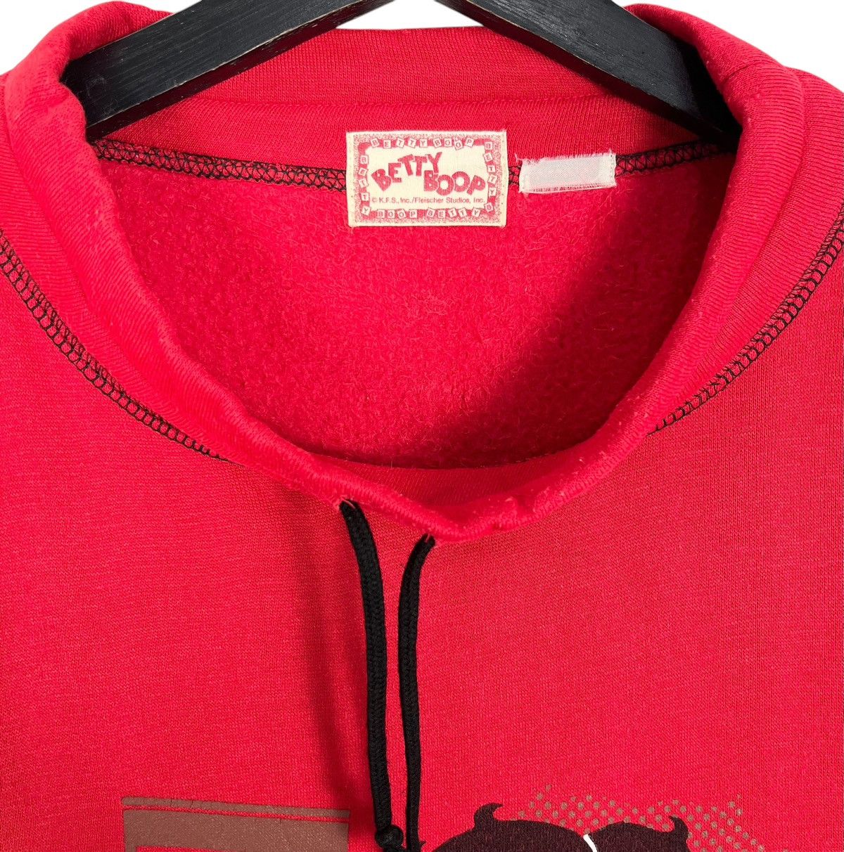 Cartoon Network × Vintage Vintage Betty Boop Drawstring Collar Sweatshirt Size US L / EU 52-54 / 3 - 3 Thumbnail