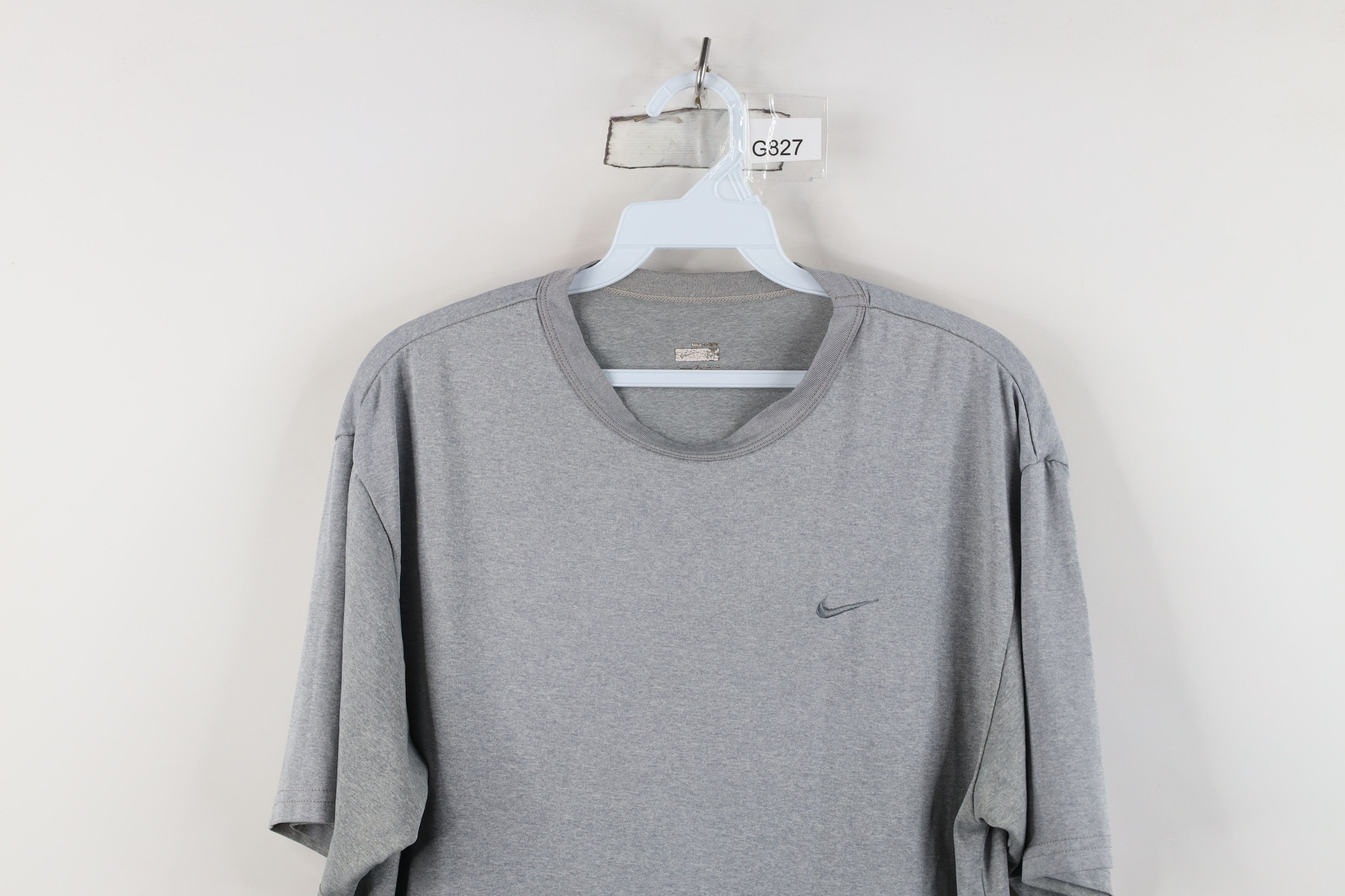 Nike Vintage Y2K Nike Scott Mini Swoosh Knit T-Shirt Heather Gray Size US M / EU 48-50 / 2 - 2 Thumbnail