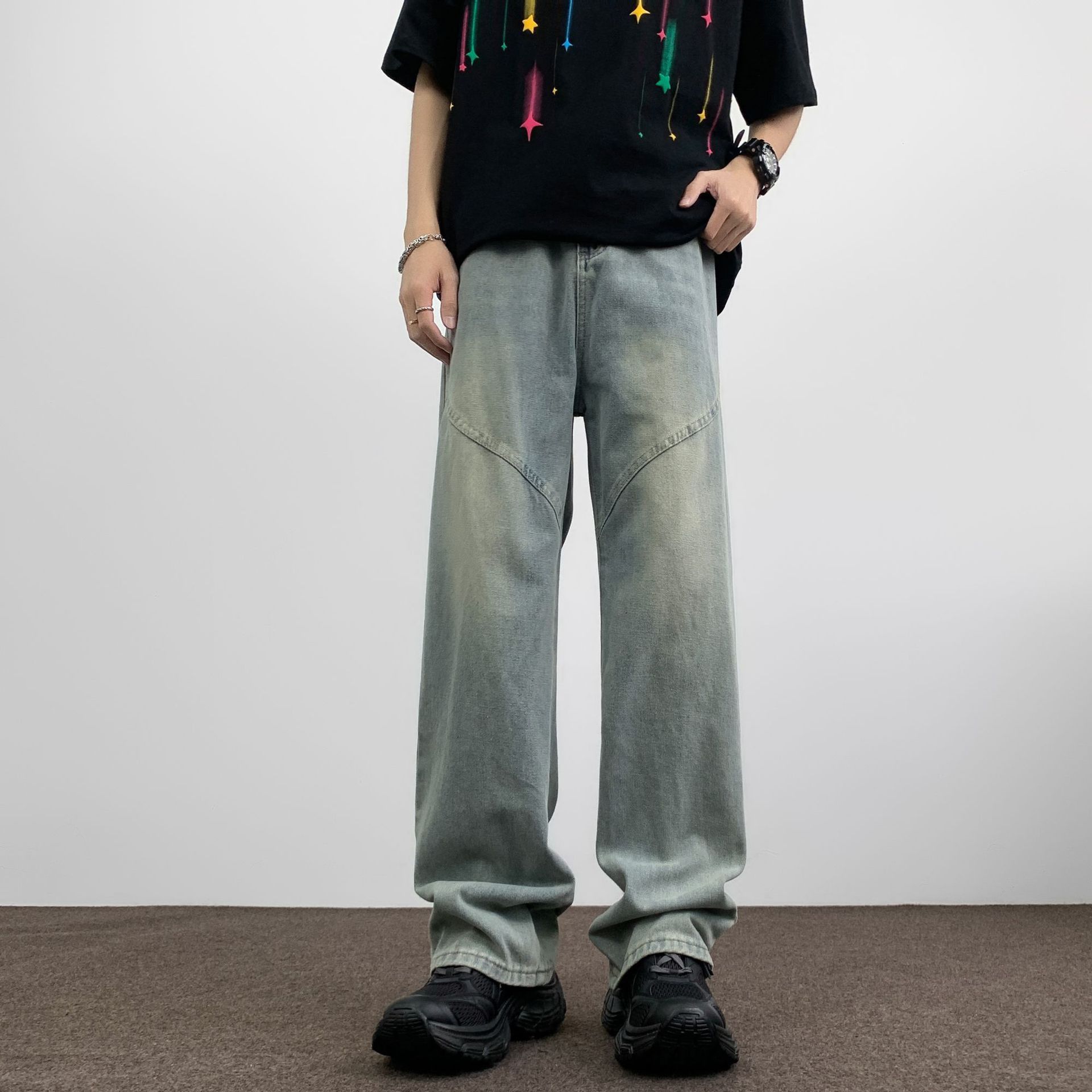 Japanese Brand × Jean Retro loose casual straight leg wide leg jeans Size US 32 / EU 48 - 6 Thumbnail