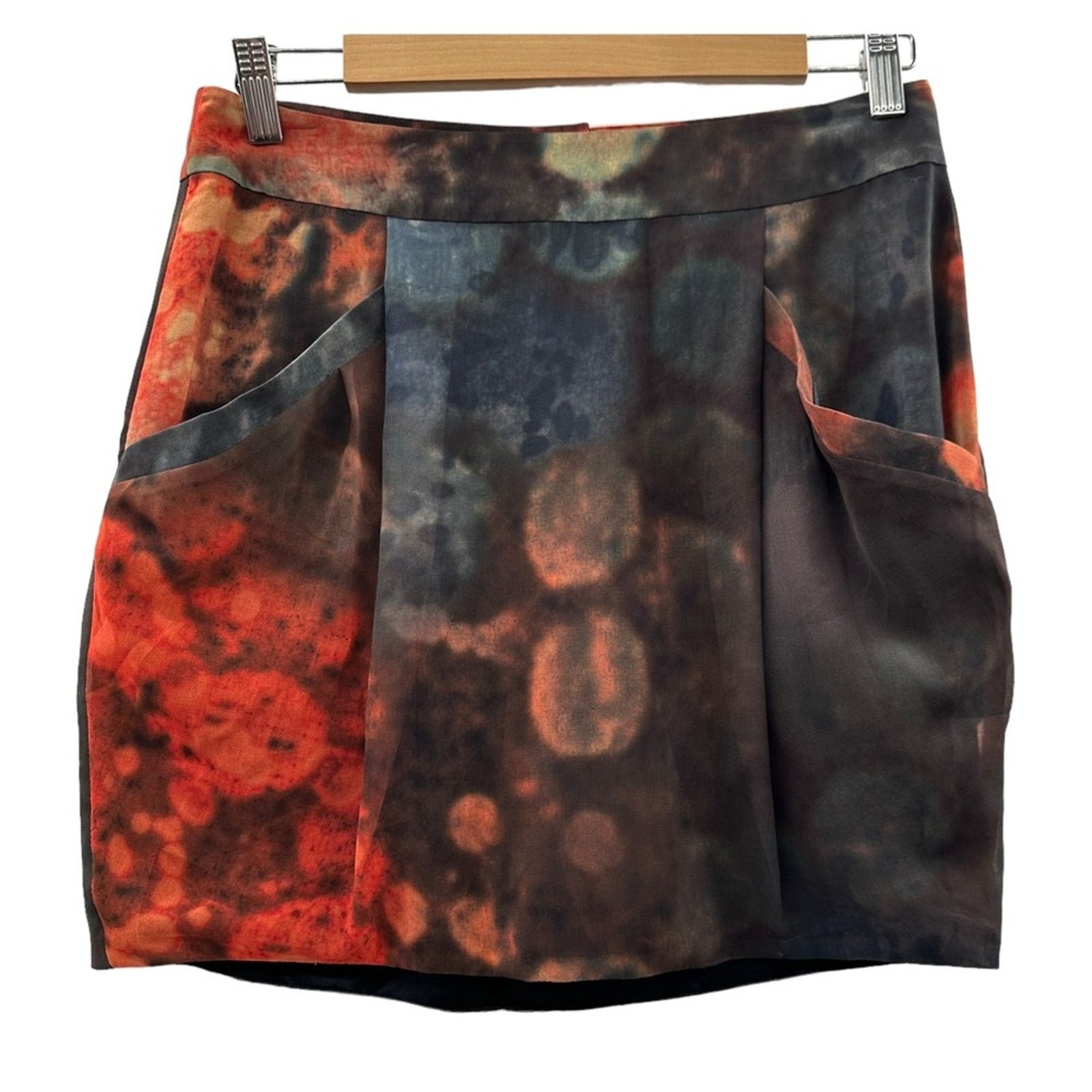 7 For All Mankind 7 For All Mankind Multicolor Sunrise Print Pocket Mini Skirt Size 30" / US 8 / IT 44 - 1 Thumbnail