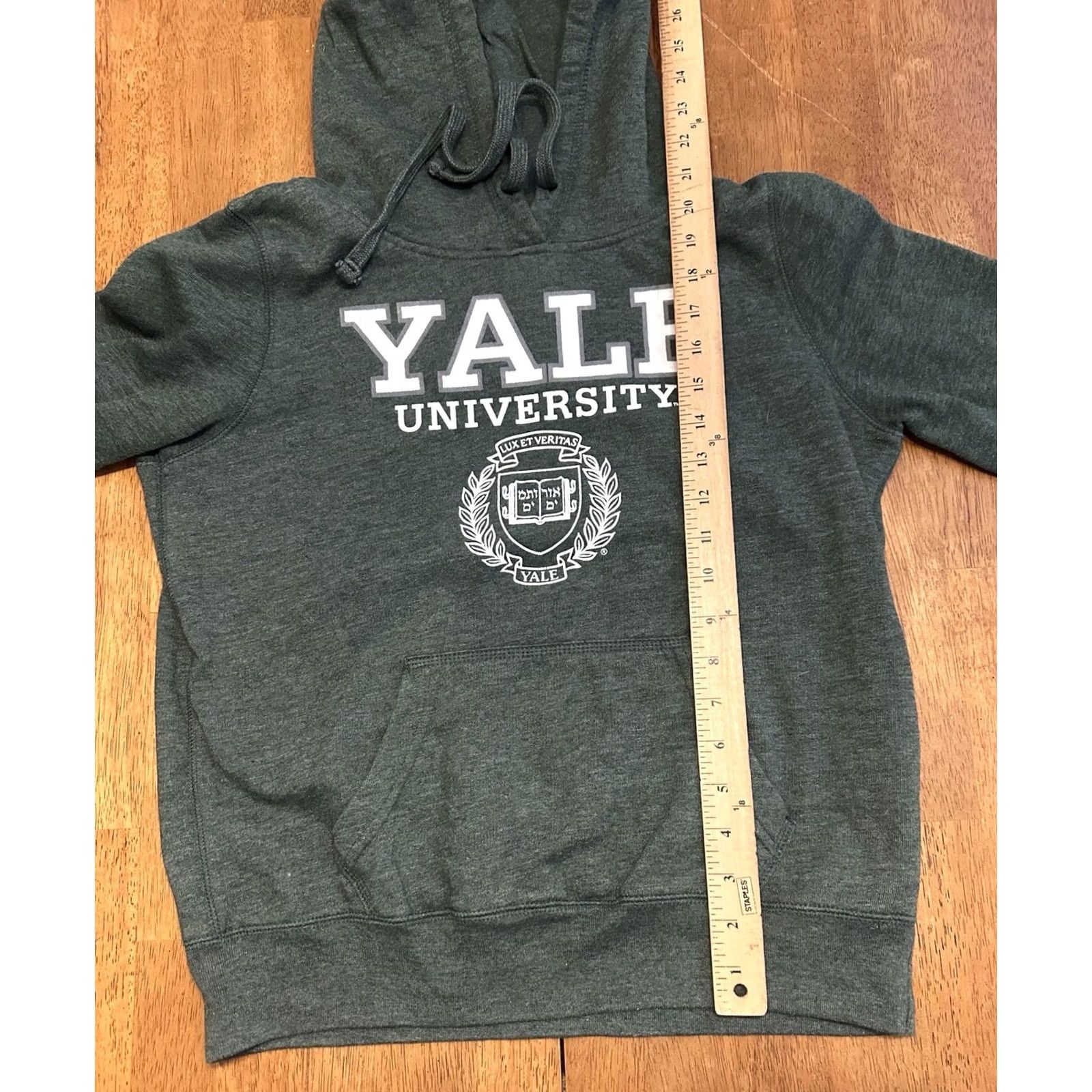 Vintage Yale University Hoodie Sweatshirt Small Green Redshirt Unisex Adults S Pullover Cotton Mens Womens Size US S / EU 44-46 / 1 - 6 Thumbnail