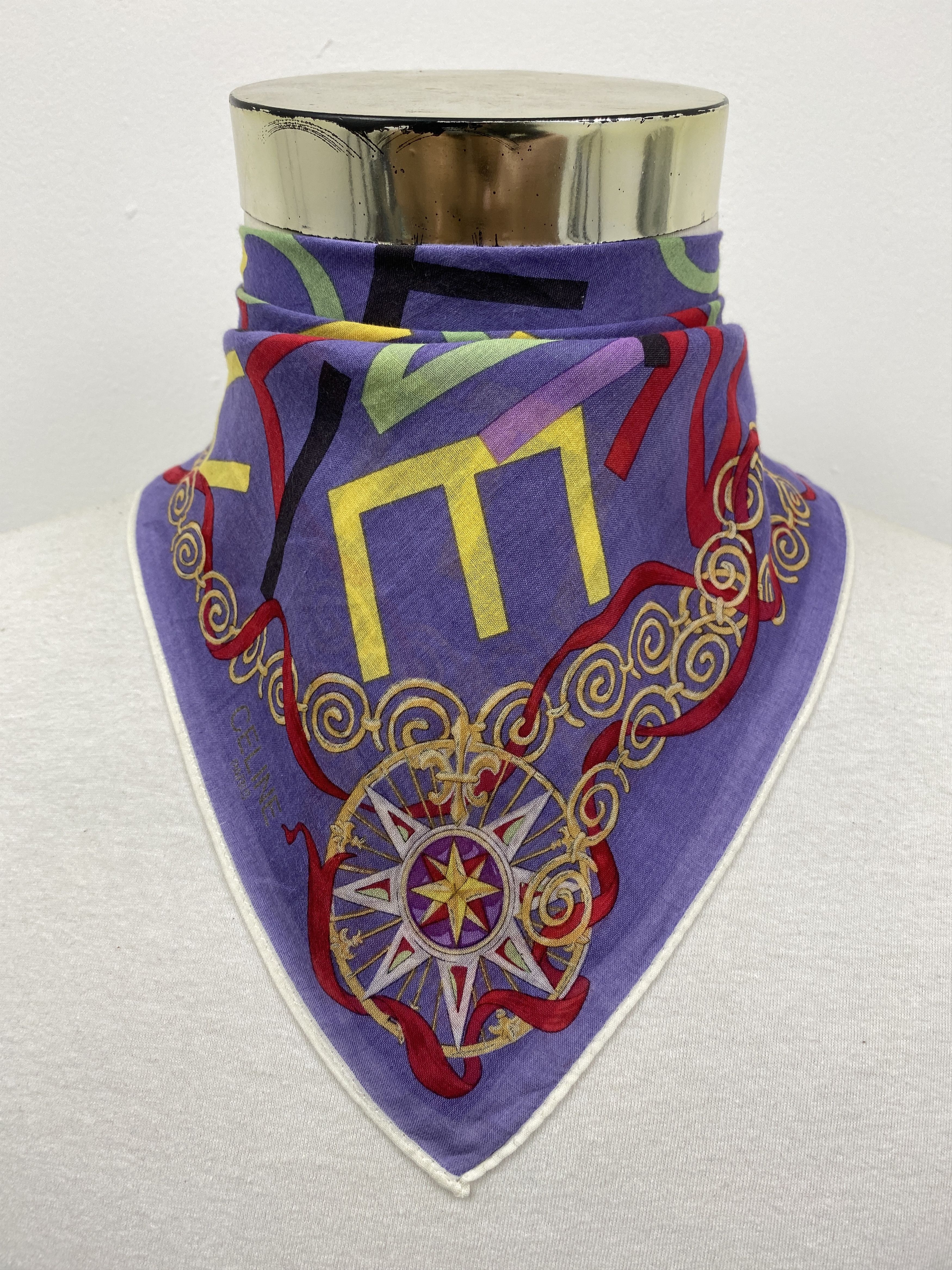 Celine Celine Handkerchief / Bandana / Neckerchief HKC0553 Size ONE SIZE - 2 Thumbnail