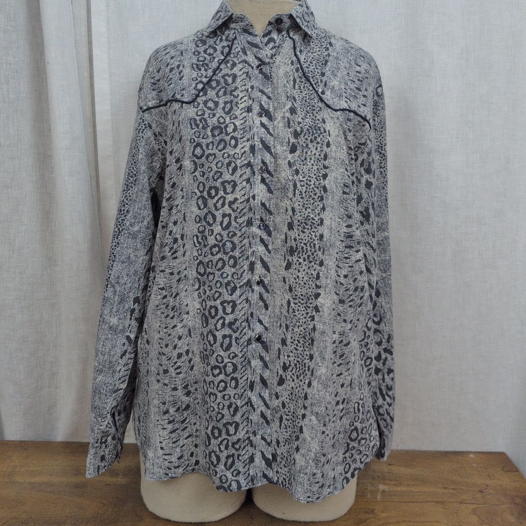 Vintage Ladies' Vintage Sheplers Leopard Print Western Shirt Size 14 Size XL / US 12-14 / IT 48-50 - 4 Thumbnail
