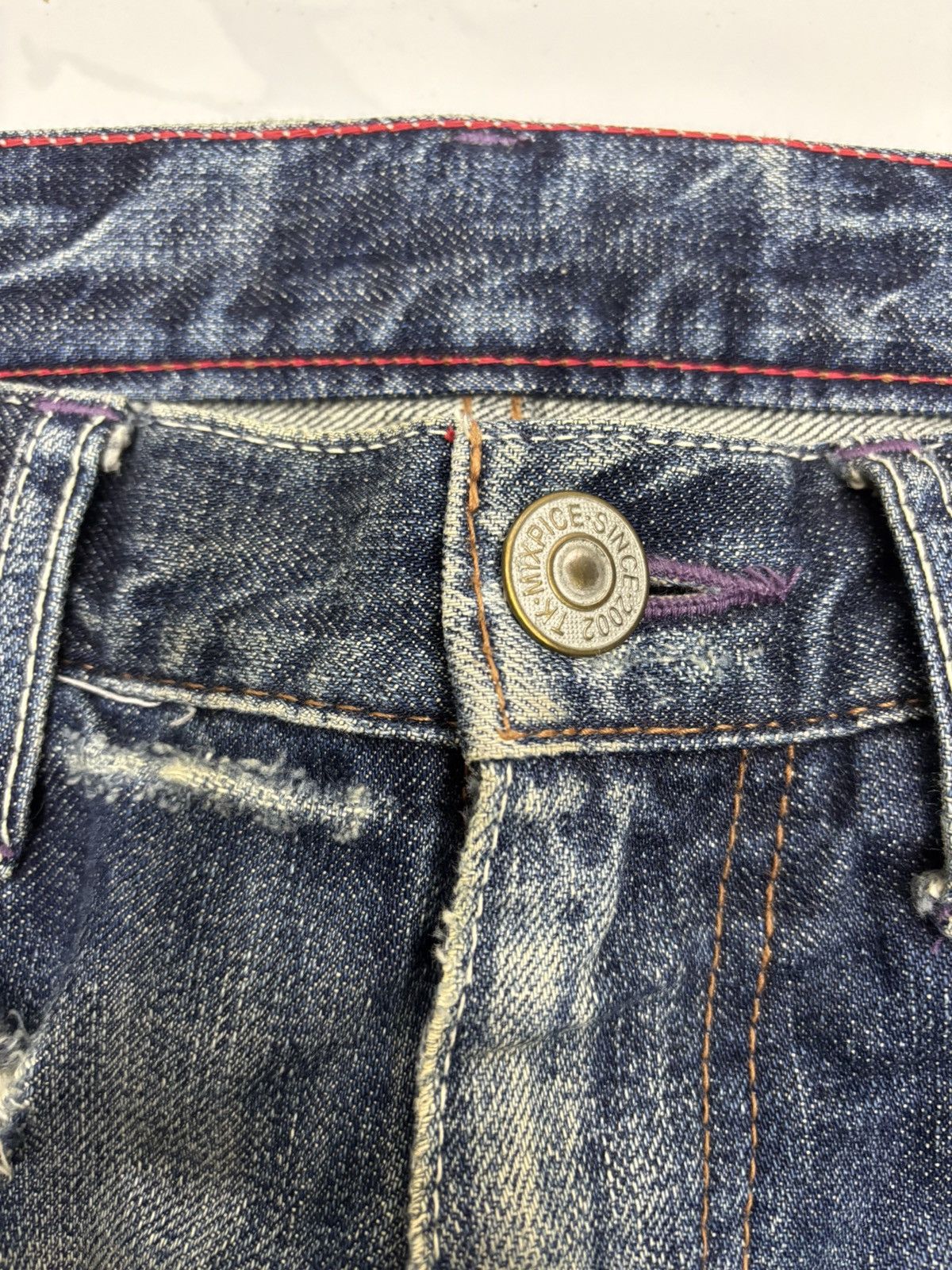 Hysteric Glamour × If Six Was Nine × Le Grande Bleu (L.G.B.) 🔥RARE THRASHED DISTRESSED DENIM TKMIXPICE REPAIR DENIM JEAN Size US 30 / EU 46 - 8 Thumbnail