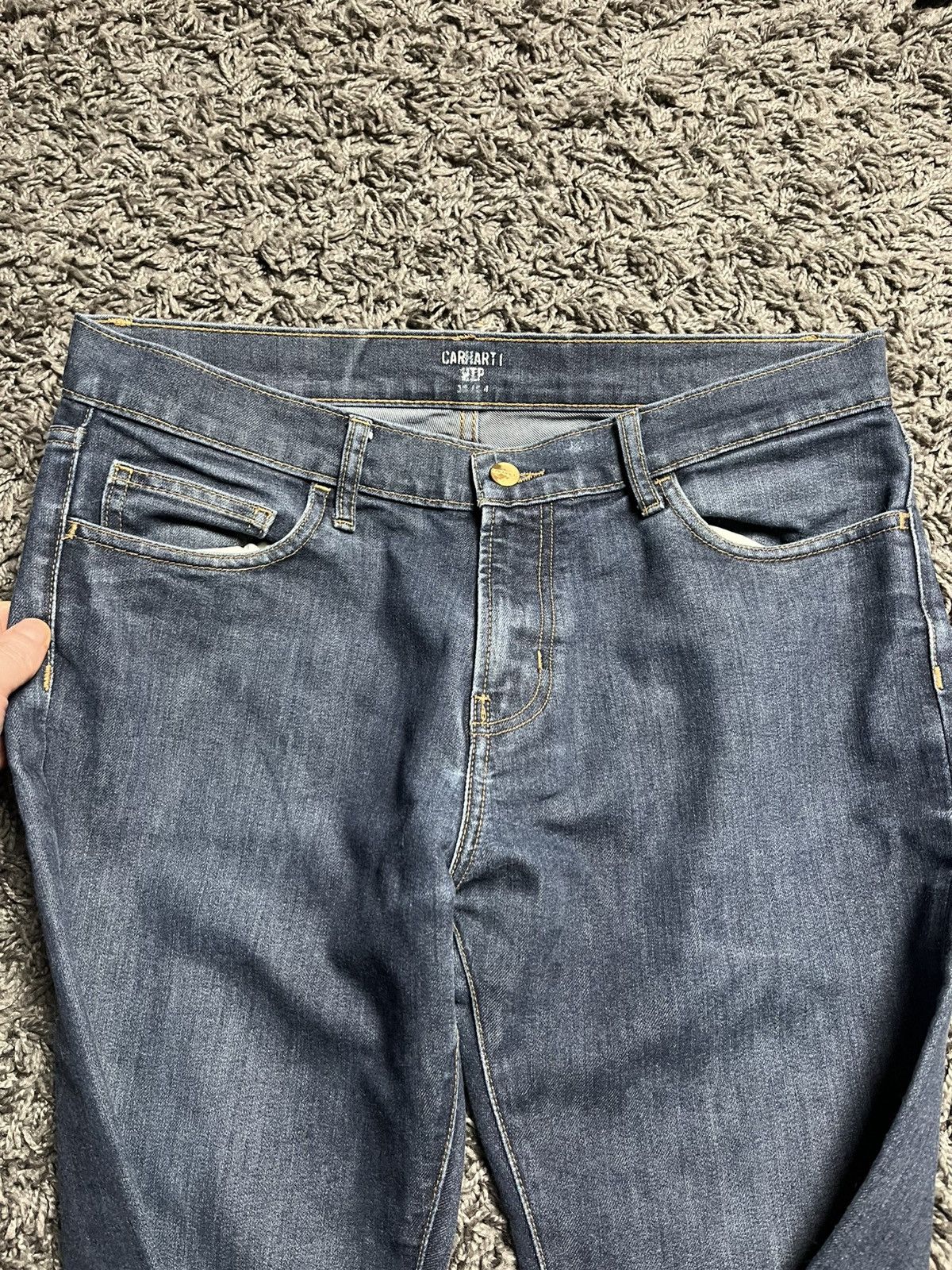 Carhartt Wip Carhartt WIP Rebel Slim Tapered Jeans - Indigo - 33/34 Size US 33 - 5 Thumbnail