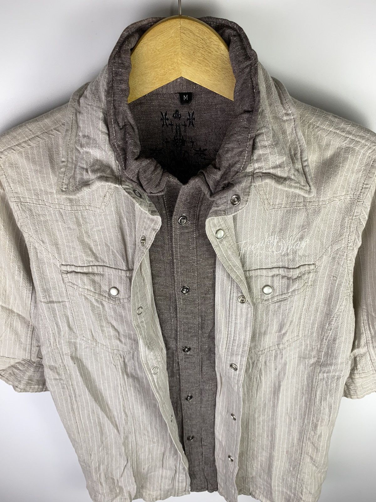 If Six Was Nine × Japanese Brand × Le Grande Bleu (L.G.B.) crazy gothic freakyaway double layer shirts japan Size US M / EU 48-50 / 2 - 2 Thumbnail