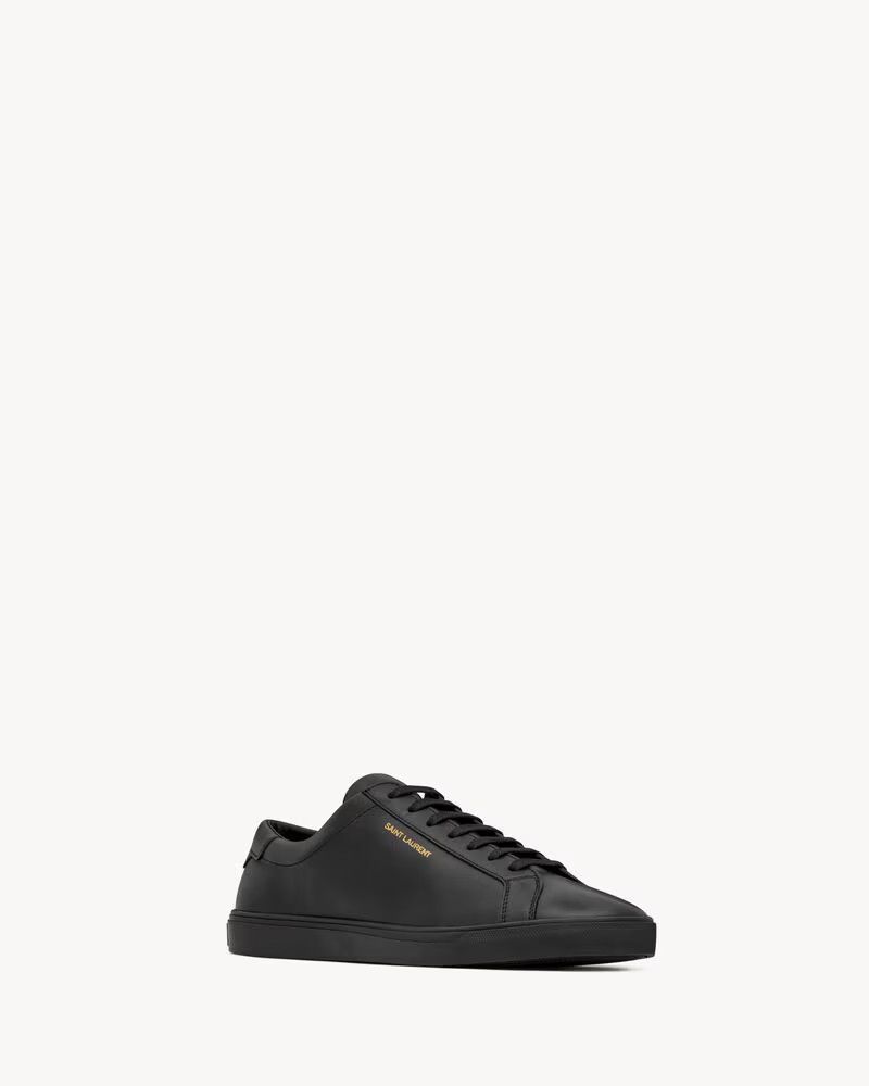 Saint Laurent Paris o1bcso1str1224 Andy Sneakers In Leather in Black Size US 9 / EU 42 - 2 Thumbnail