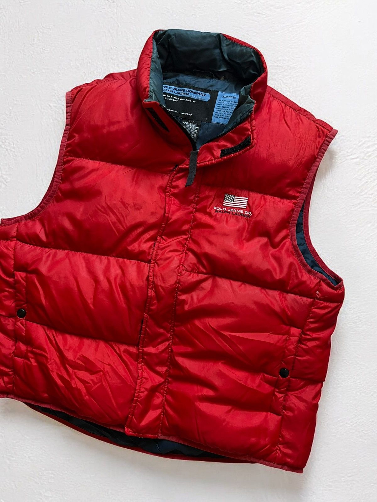 Polo Ralph Lauren × Vintage POLO RALPH LAUREN GOOSE DOWN PUFFER VEST VINTAGE Size US L / EU 52-54 / 3 - 3 Thumbnail