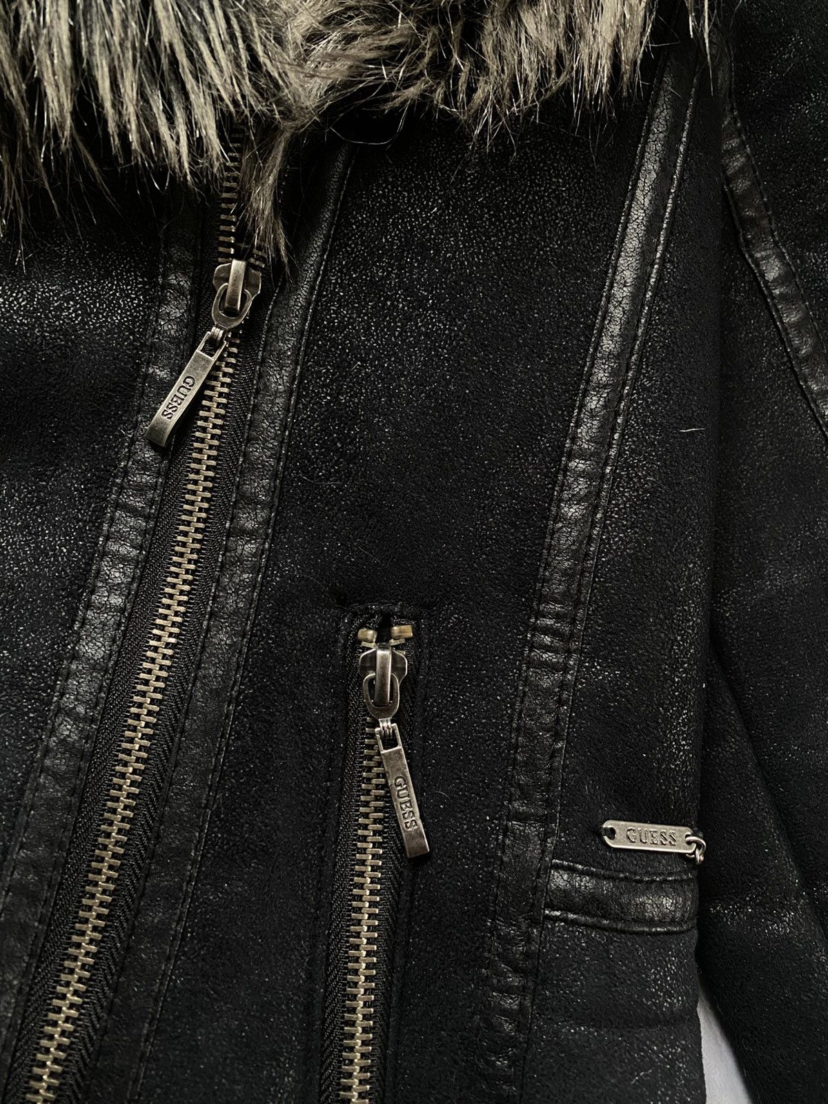 Guess Vintage Avant Garde Guess Sheepskin Coat Jacket Fur collar Size M / US 6-8 / IT 42-44 - 7 Thumbnail