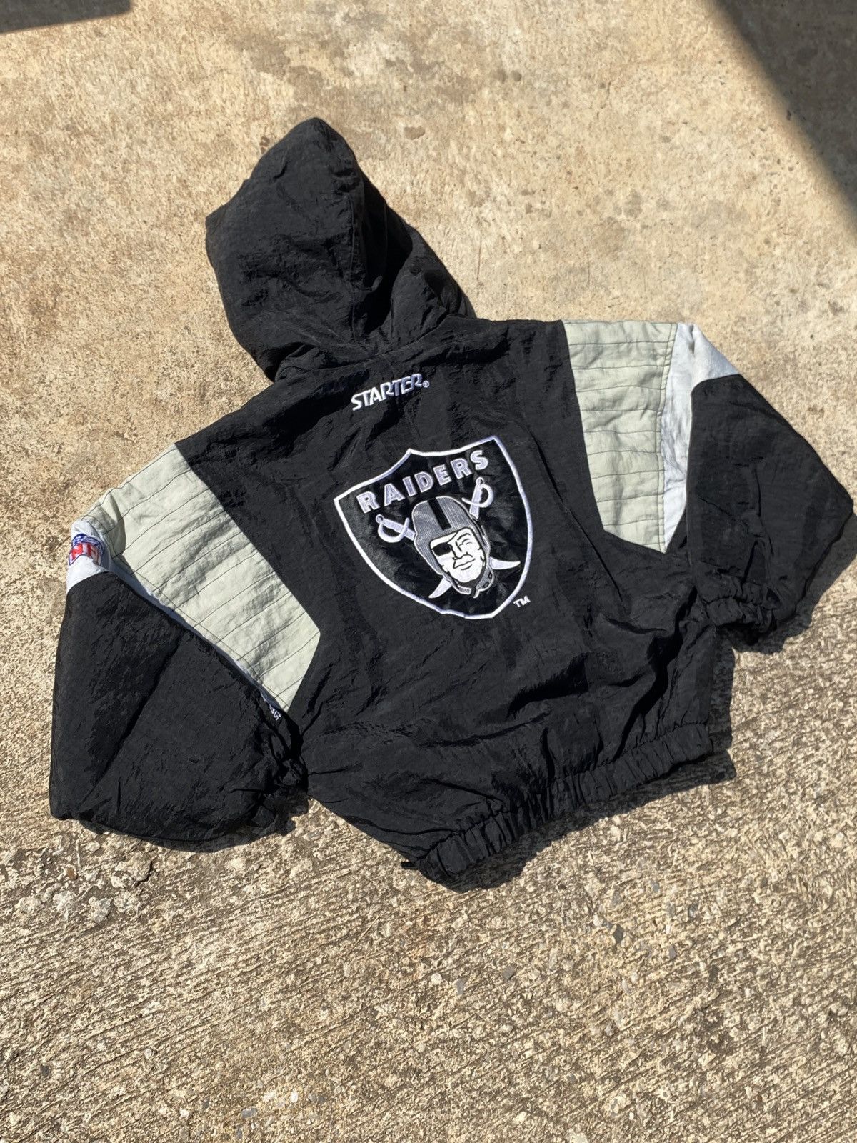 Starter Vintage Oakland Raiders 90s For kids Jacket hoodie Size US XXS / EU 40 - 1 Thumbnail