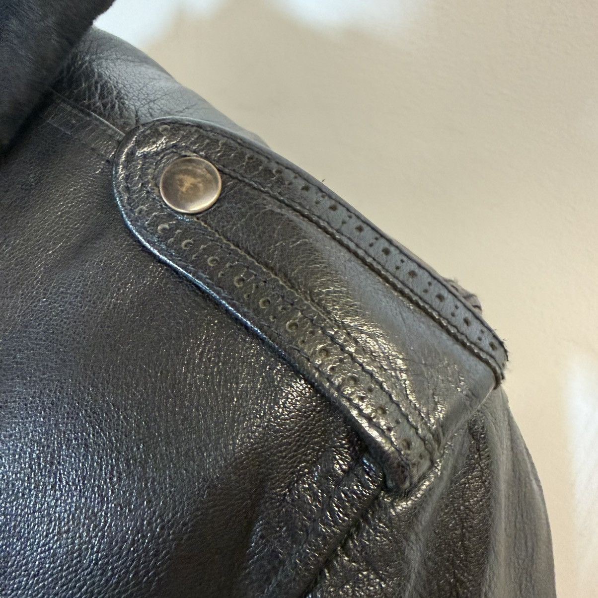 Kiminori Morishita Kiminori Morishita Black Goatskin Leather Bomber Jacket Size US L / EU 52-54 / 3 - 6 Thumbnail