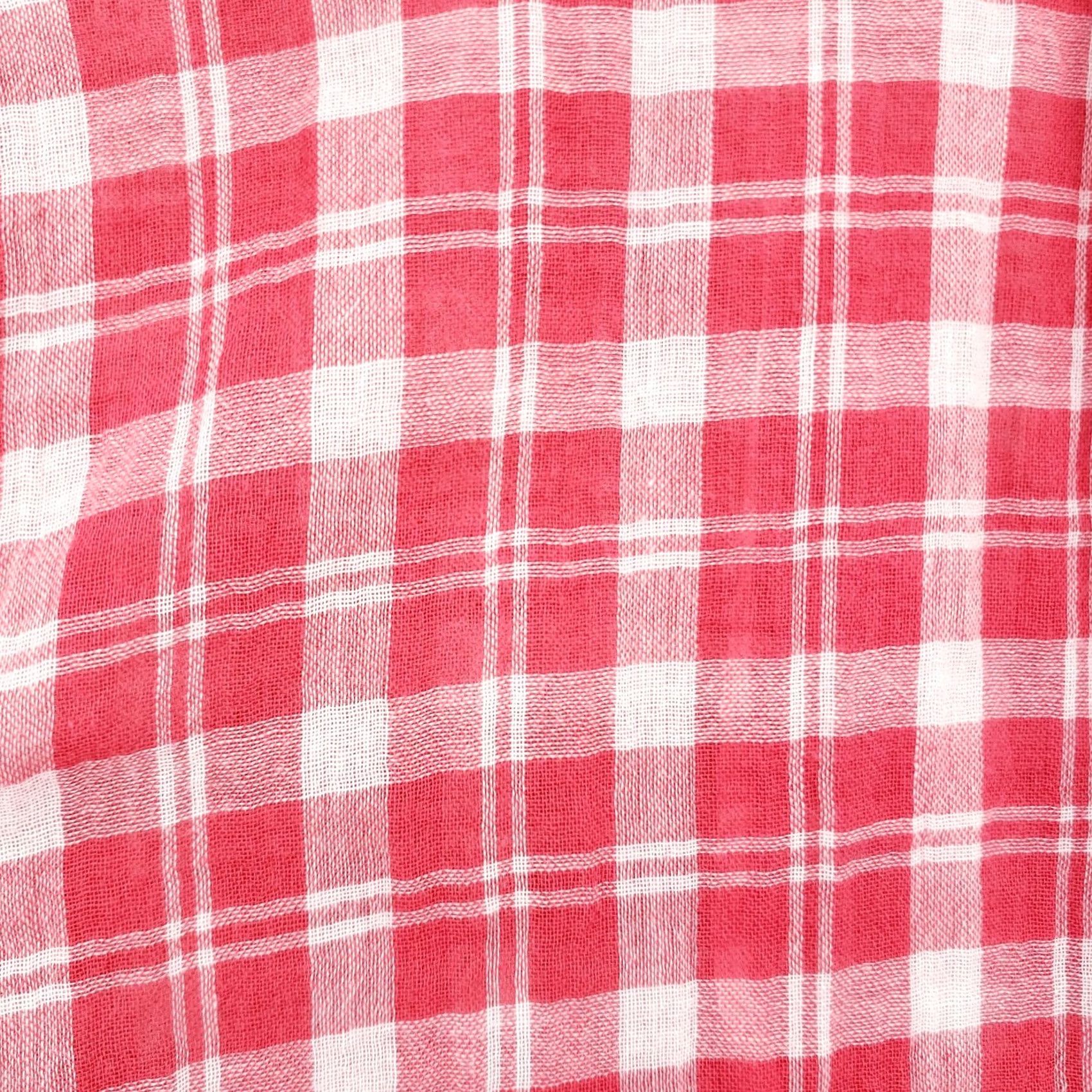 Forever 21 FOREVER 21 Button-Up Shirt Womens 4 Red Plaid Long Sleeves Cotton Casual Size S / US 4 / IT 40 - 7 Thumbnail