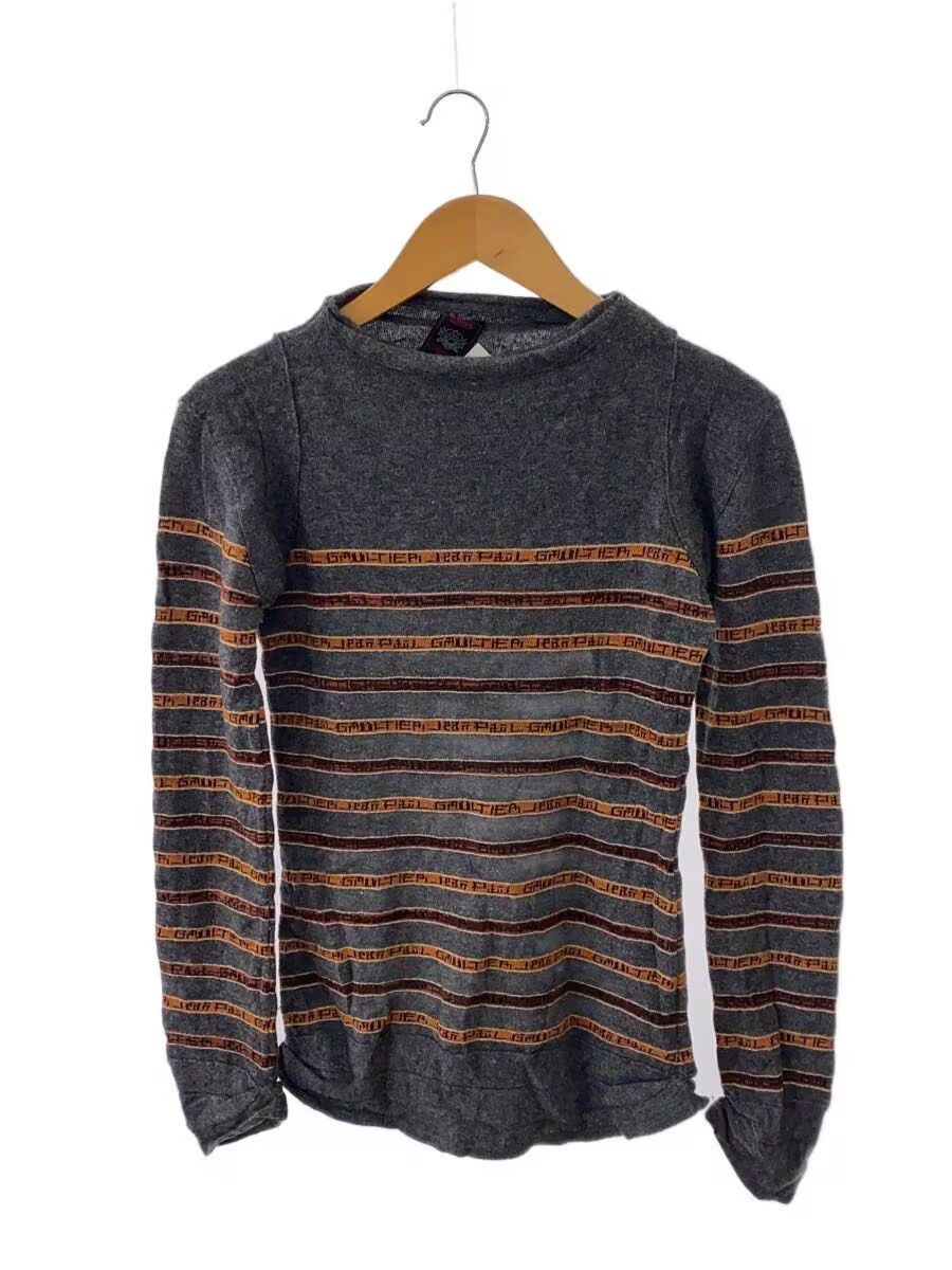 Jean Paul Gaultier Archive Striped Logo Wool Knit Sweater Size S / US 4 / IT 40 - 1 Thumbnail