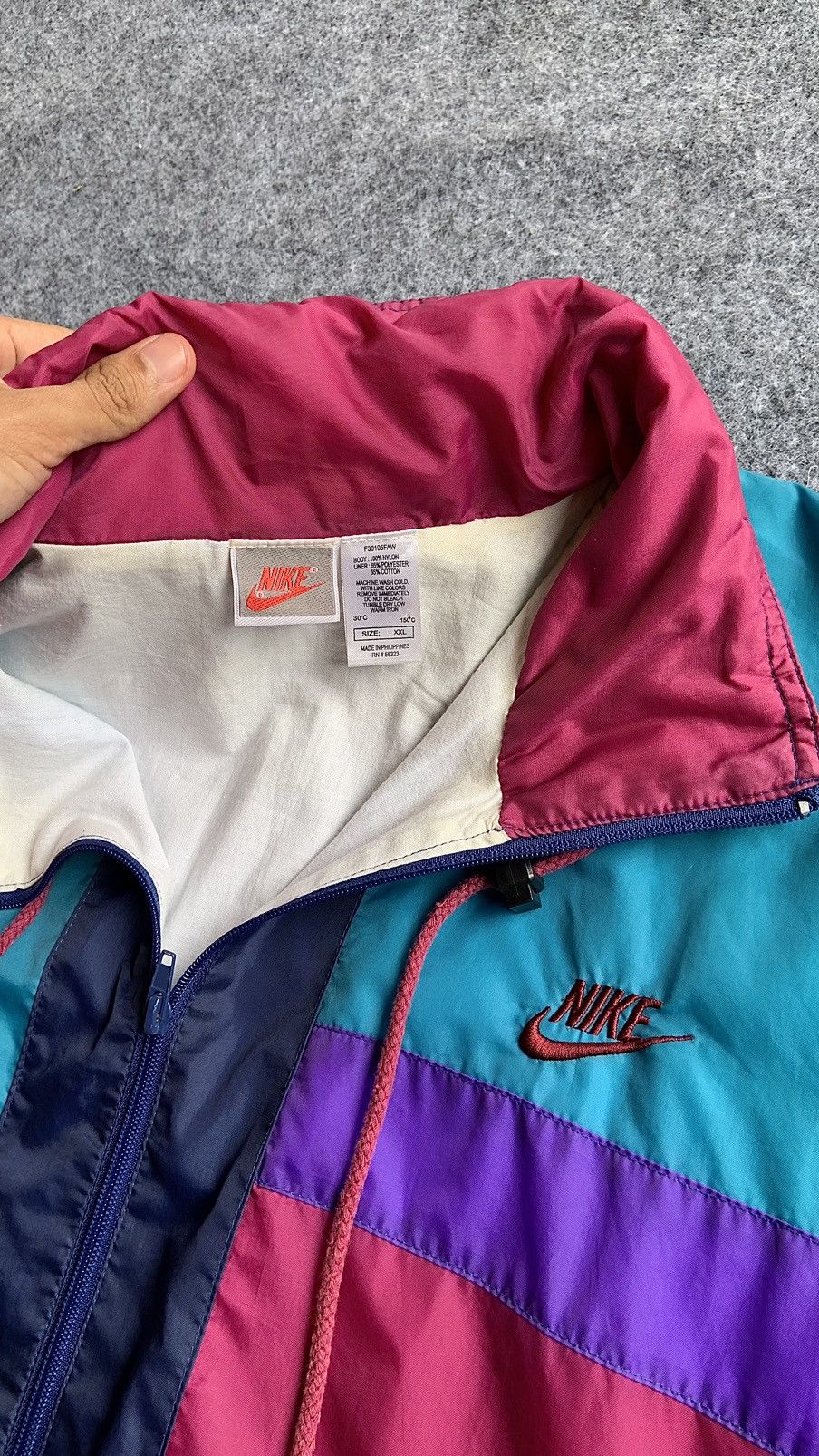Nike × Vintage Vintage Nike Colourblock 3 Tone Big Logo Size US XXL / EU 58 / 5 - 4 Thumbnail