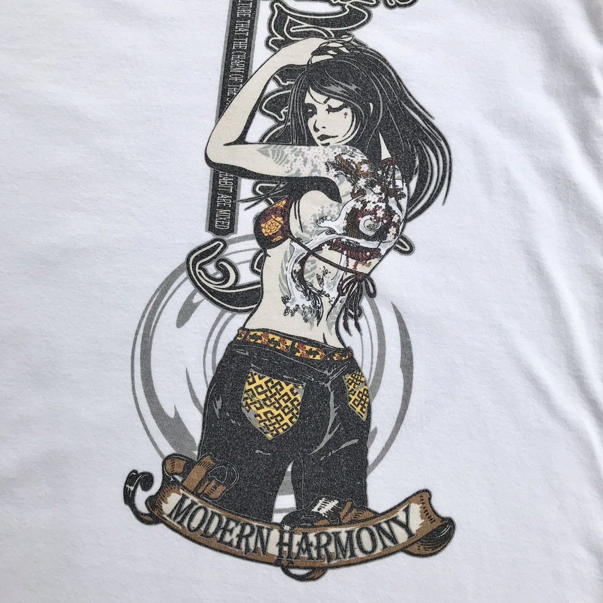 Hysteric Glamour × If Six Was Nine × Japanese Brand Y2K The Fusion Japan " Yakuza Girl " Modern Harmony T-Shirt Size US L / EU 52-54 / 3 - 7 Thumbnail