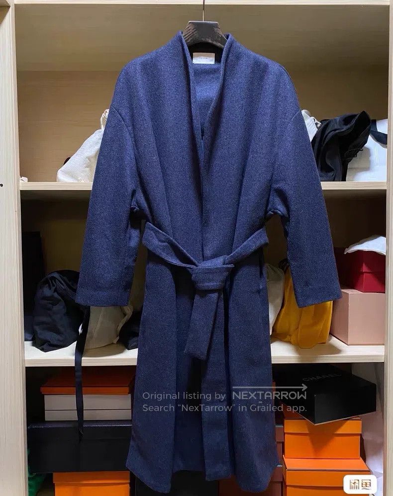 The Row The Row Navy Midi Coat Size S / US 4 / IT 40 - 1 Thumbnail