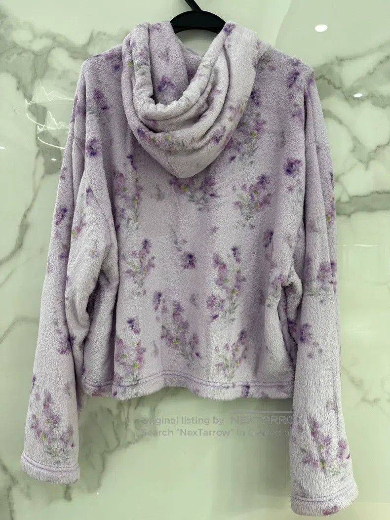 Acne Studios Acne Studios Purple Fleece Printed Hooded Sweatshirt Jacke Size XS / US 0-2 / IT 36-38 - 2 Thumbnail